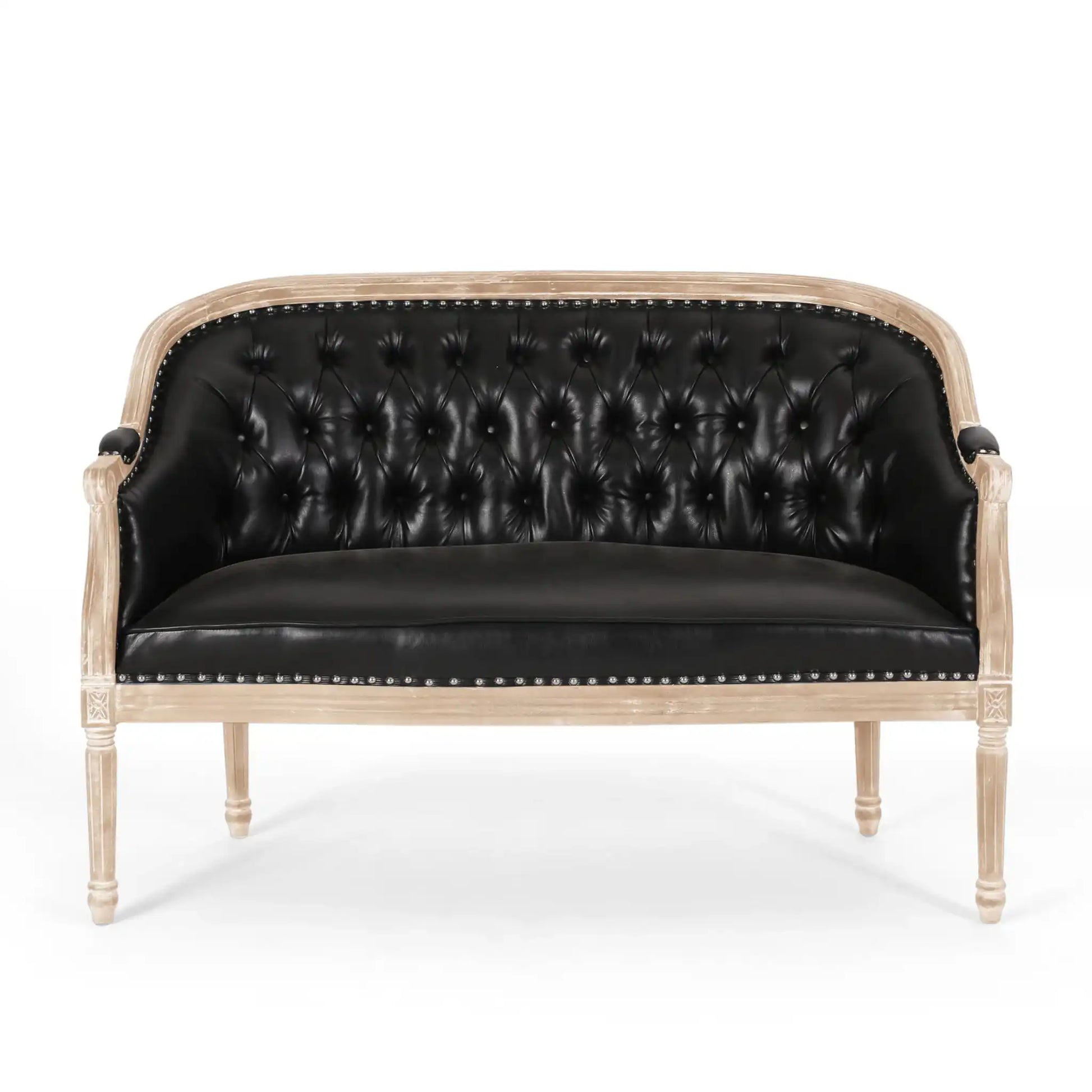 French Country Chesterfield Style Tufted Loveseat - Best Buy Furniture