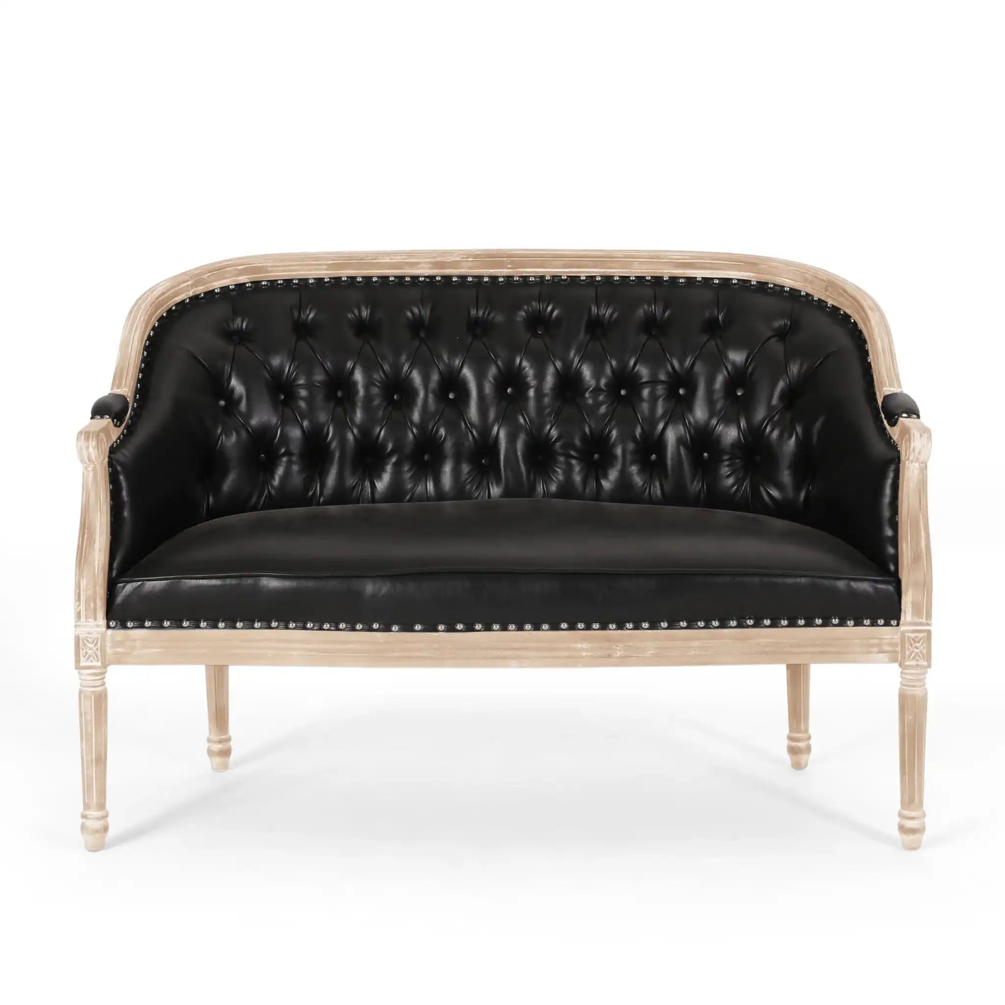 French Country Chesterfield Style Tufted Loveseat - Best Buy Furniture