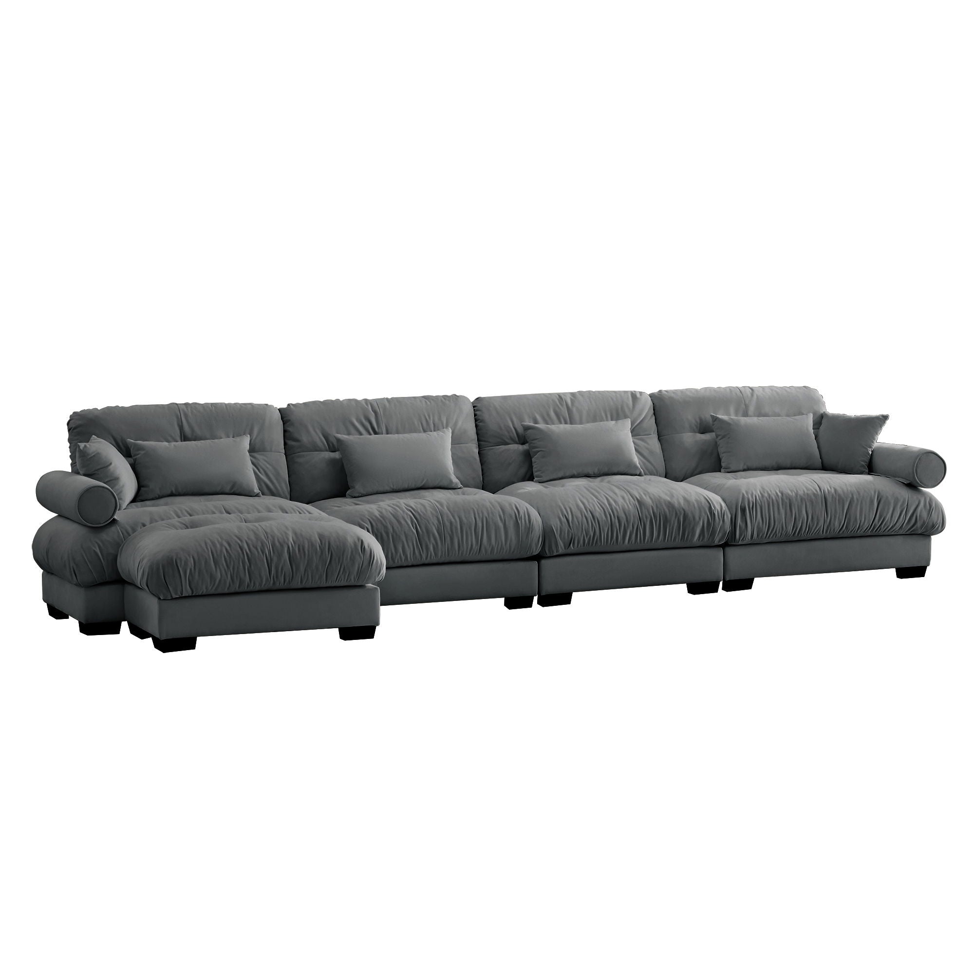 Super Comfort Oversized Modular Sectional Sofa With Movable Ottoman - Best Buy Furniture