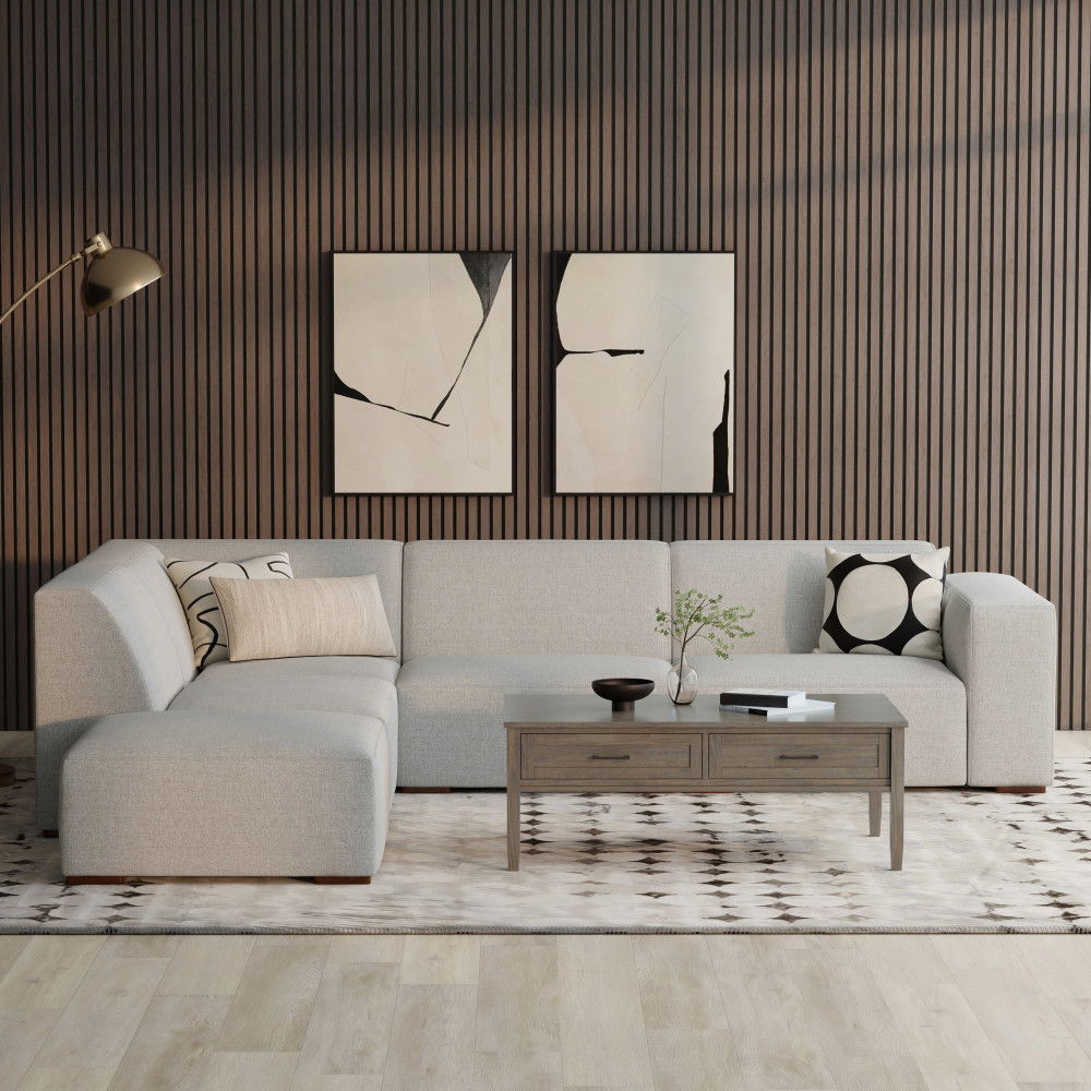 Rex - Handcrafted Sectional Sofa And Ottoman - Best Buy Furniture