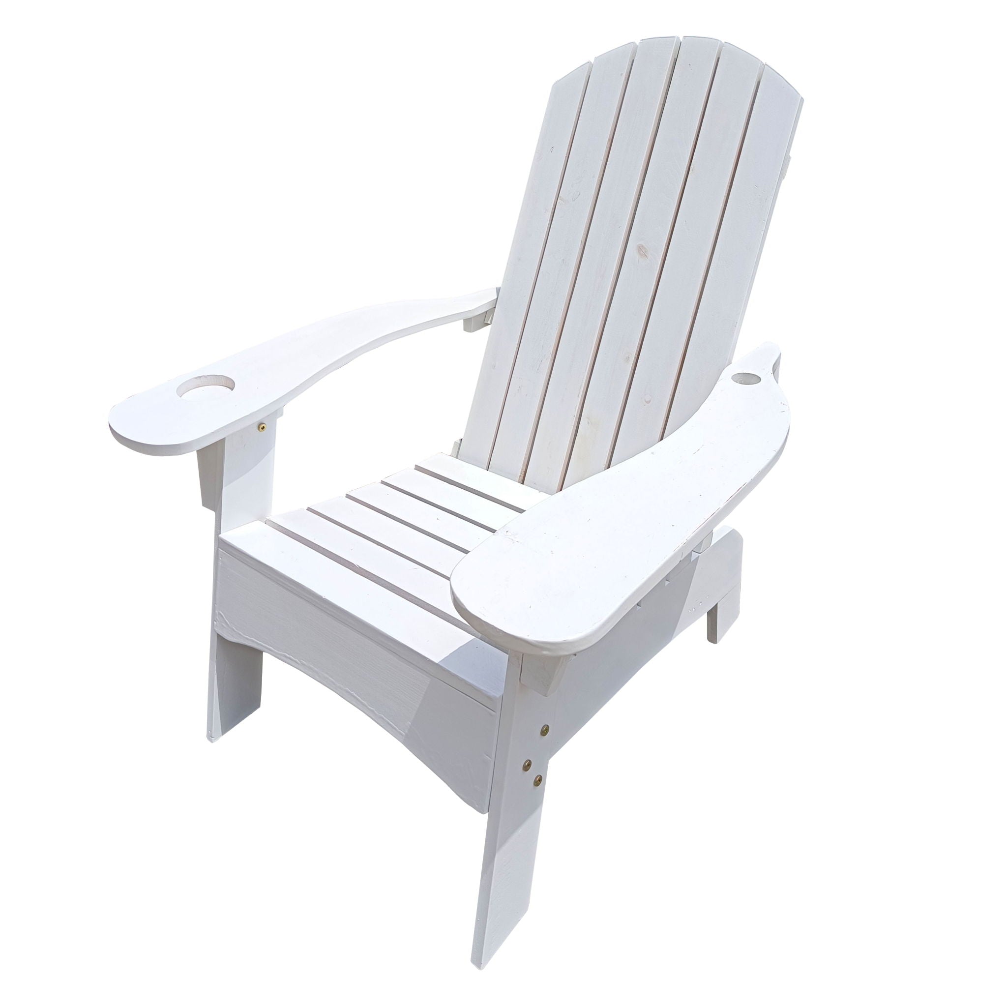 Outdoor Or Indoor Wood Adirondack Chair With An Hole To Hold Umbrella, On The Arm - Best Buy Furniture