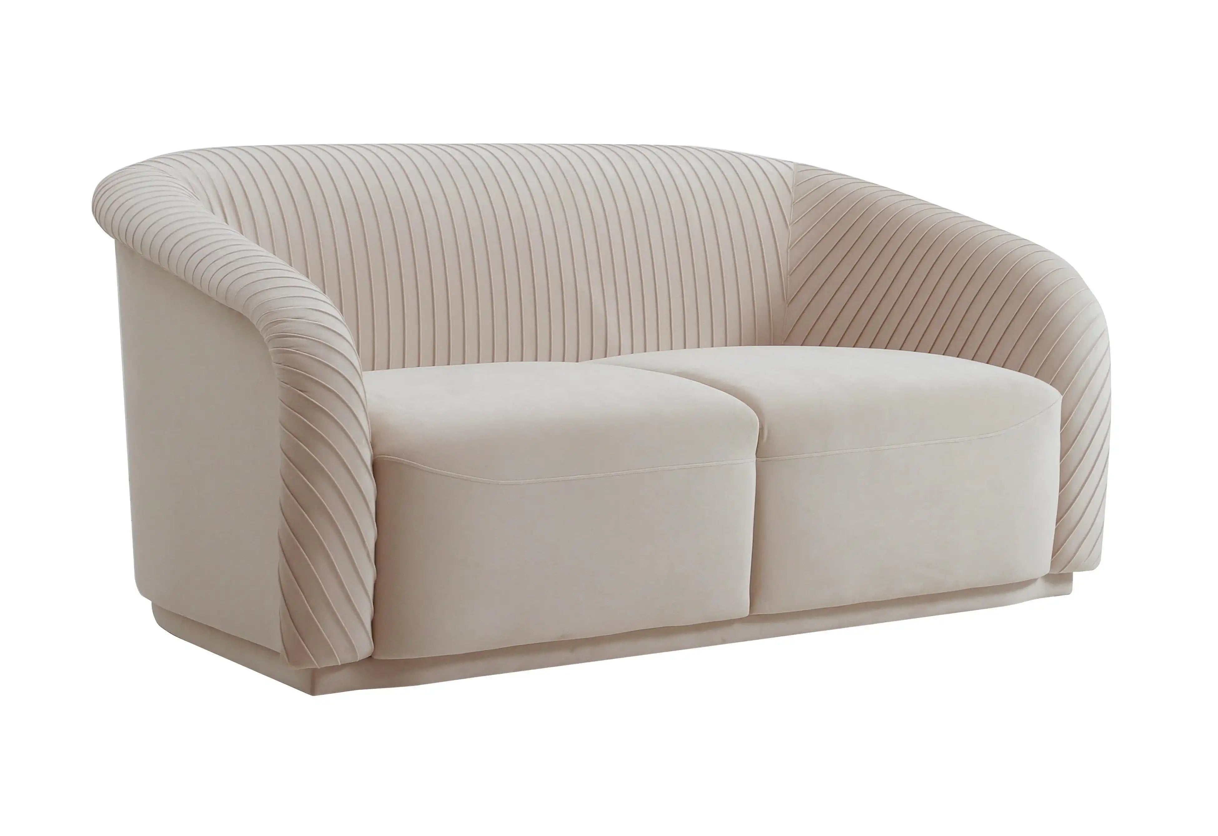 Yara - Pleated Velvet Loveseat - Best Buy Furniture