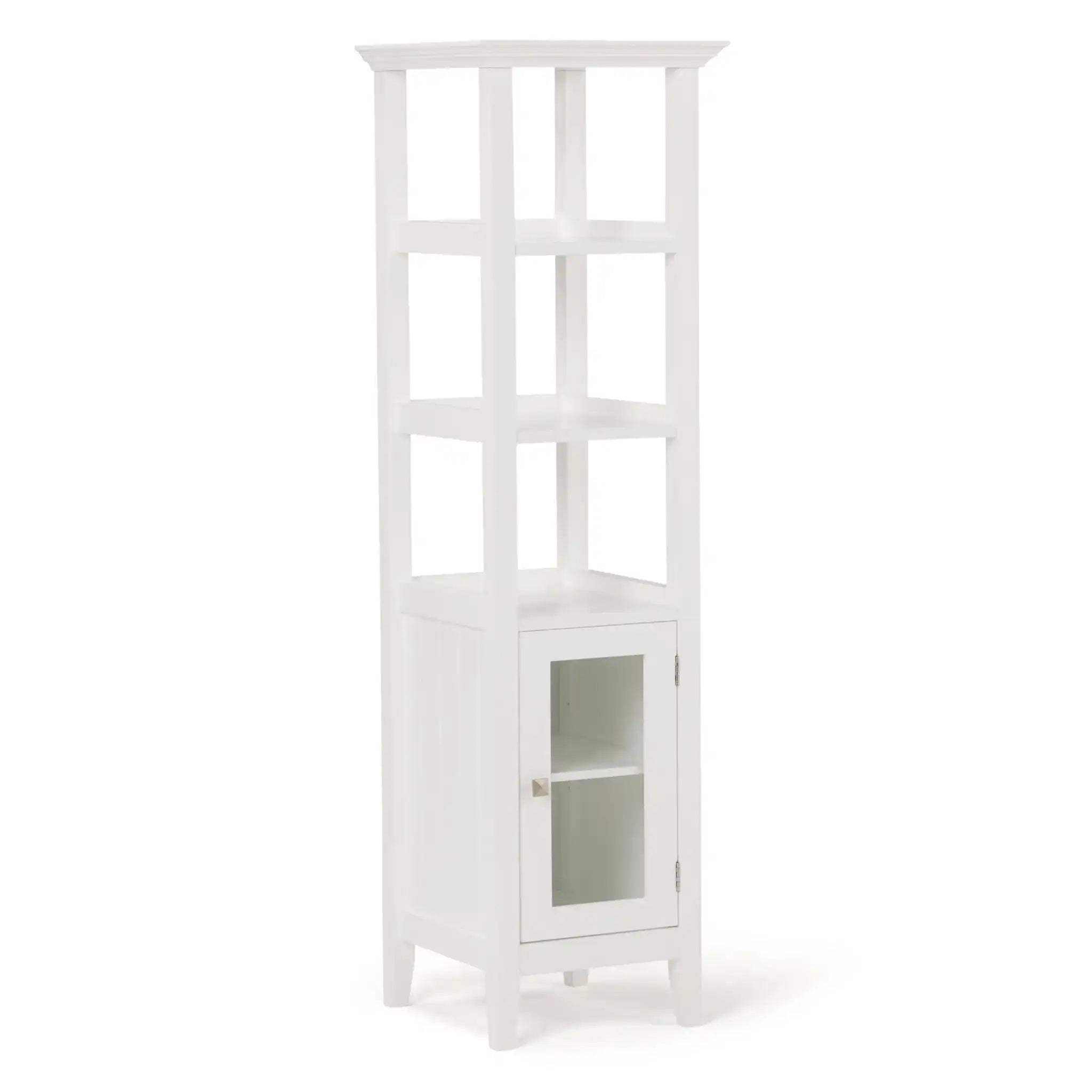 Acadian - Bath Storage Tower - Pure White - Best Buy Furniture