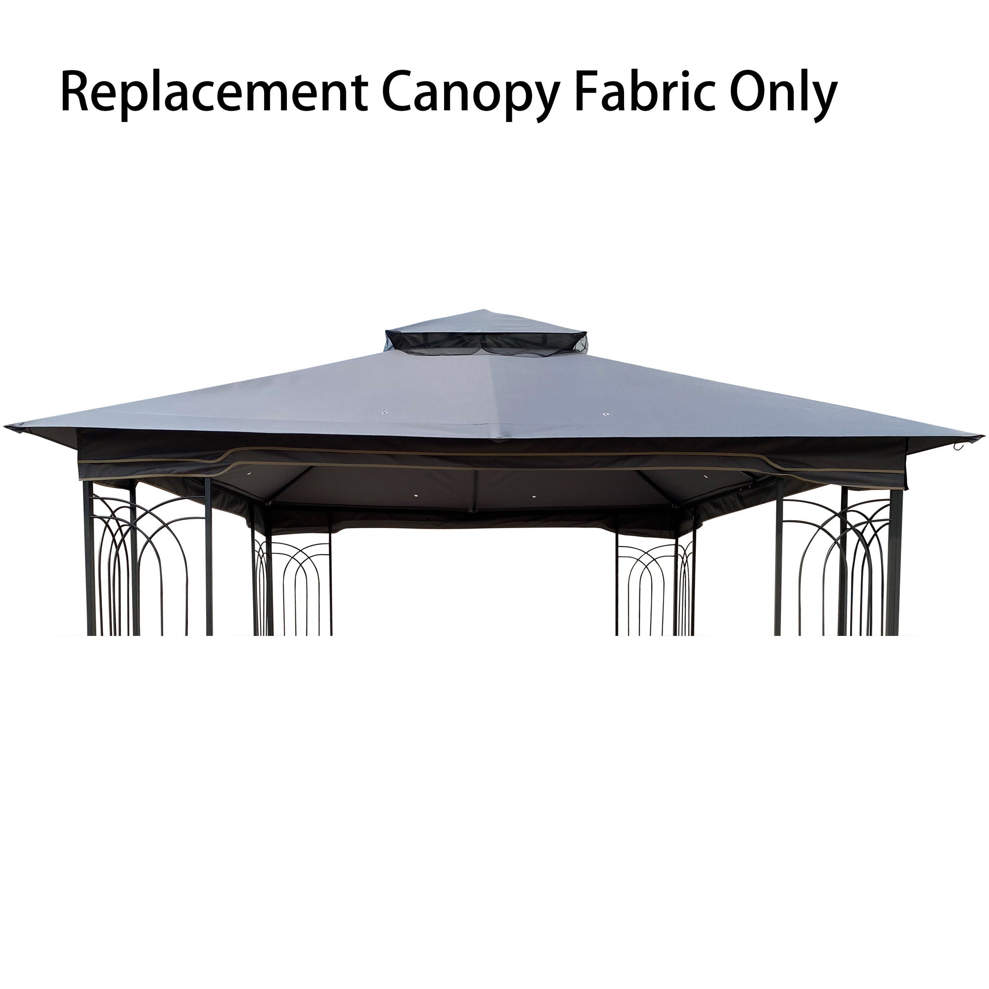 Patio Double Roof Gazebo Replacement Canopy Top Fabric - Best Buy Furniture