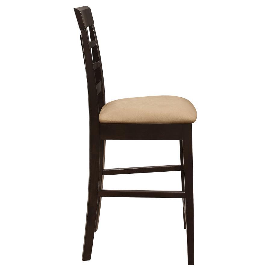 Gabriel - Lattice Back Counter Chair (Set of 2) - Cappuccino - Best Buy Furniture
