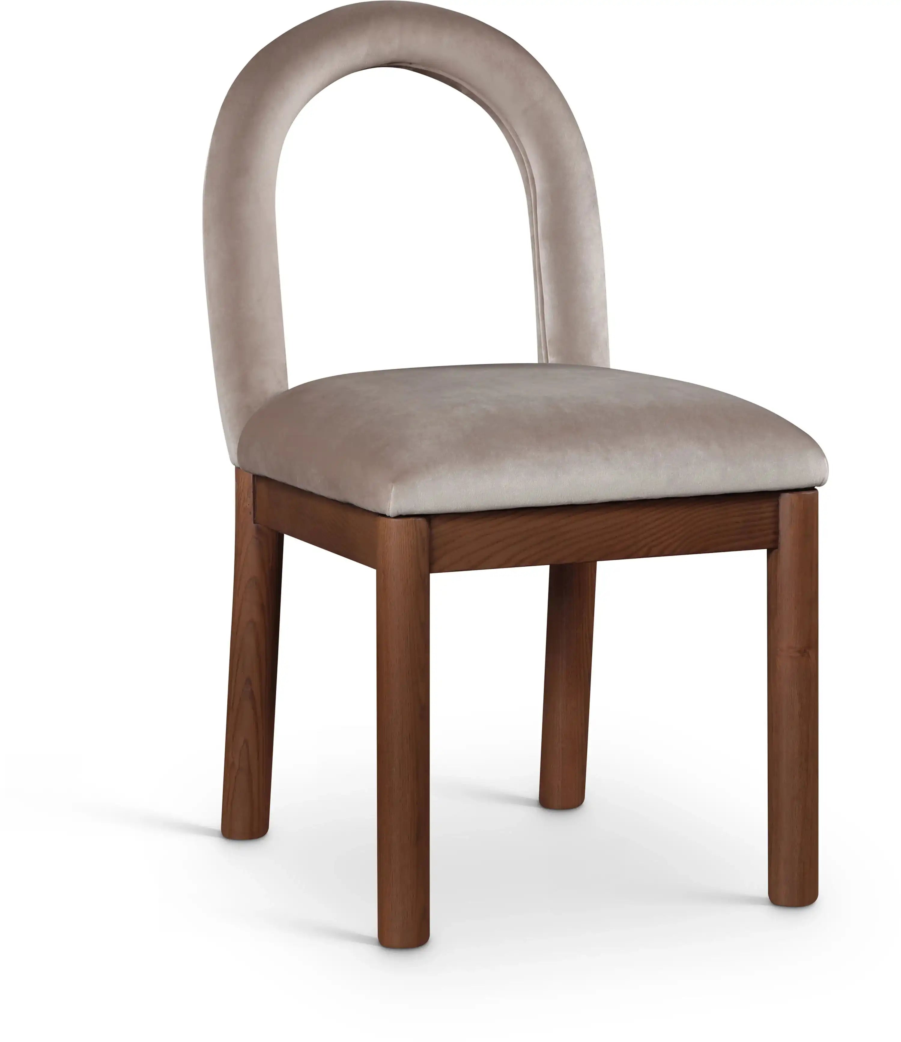 Conrad - Velvet Dining Chair With Brown Legs - Best Buy Furniture