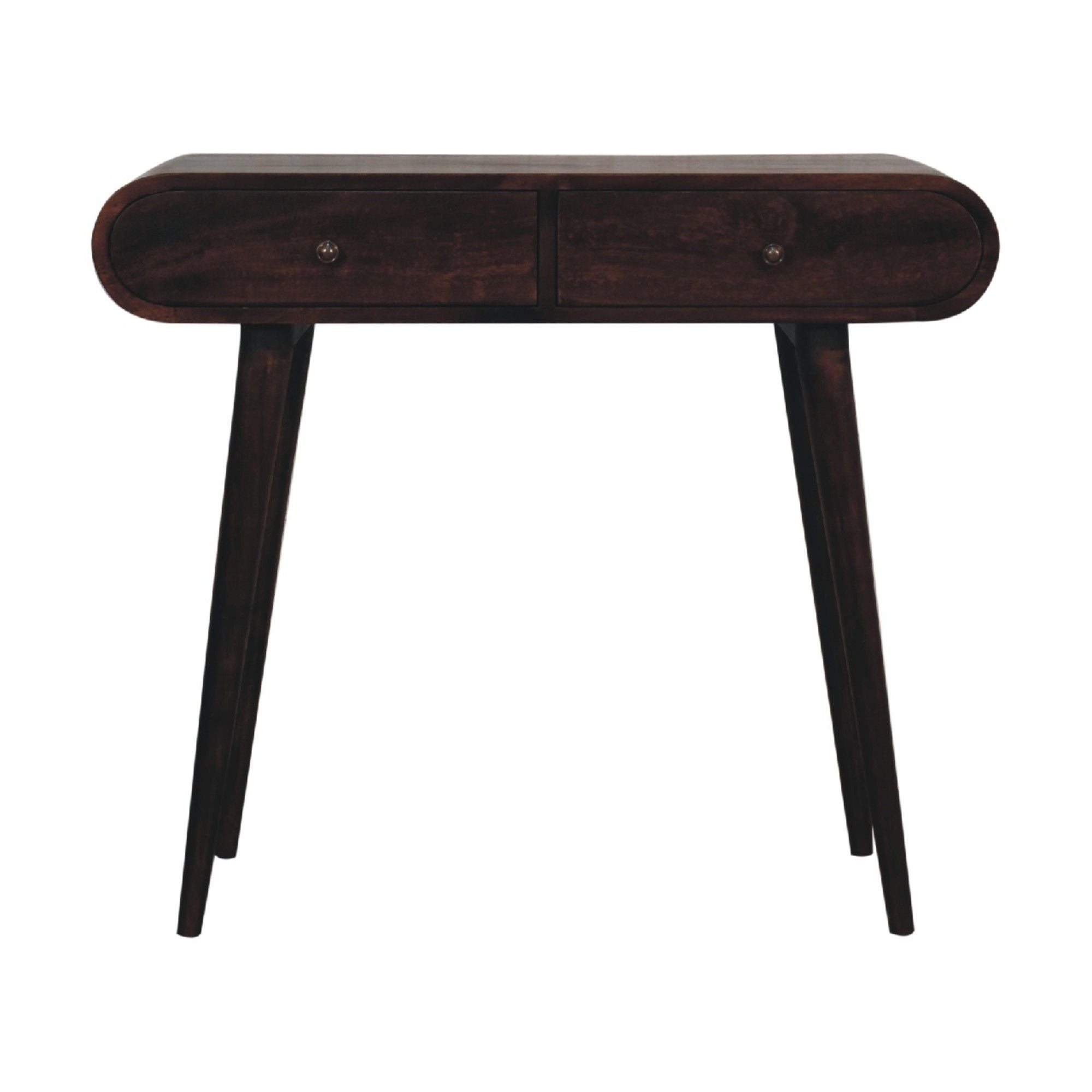Curved Edge Console Table - Walnut - Best Buy Furniture