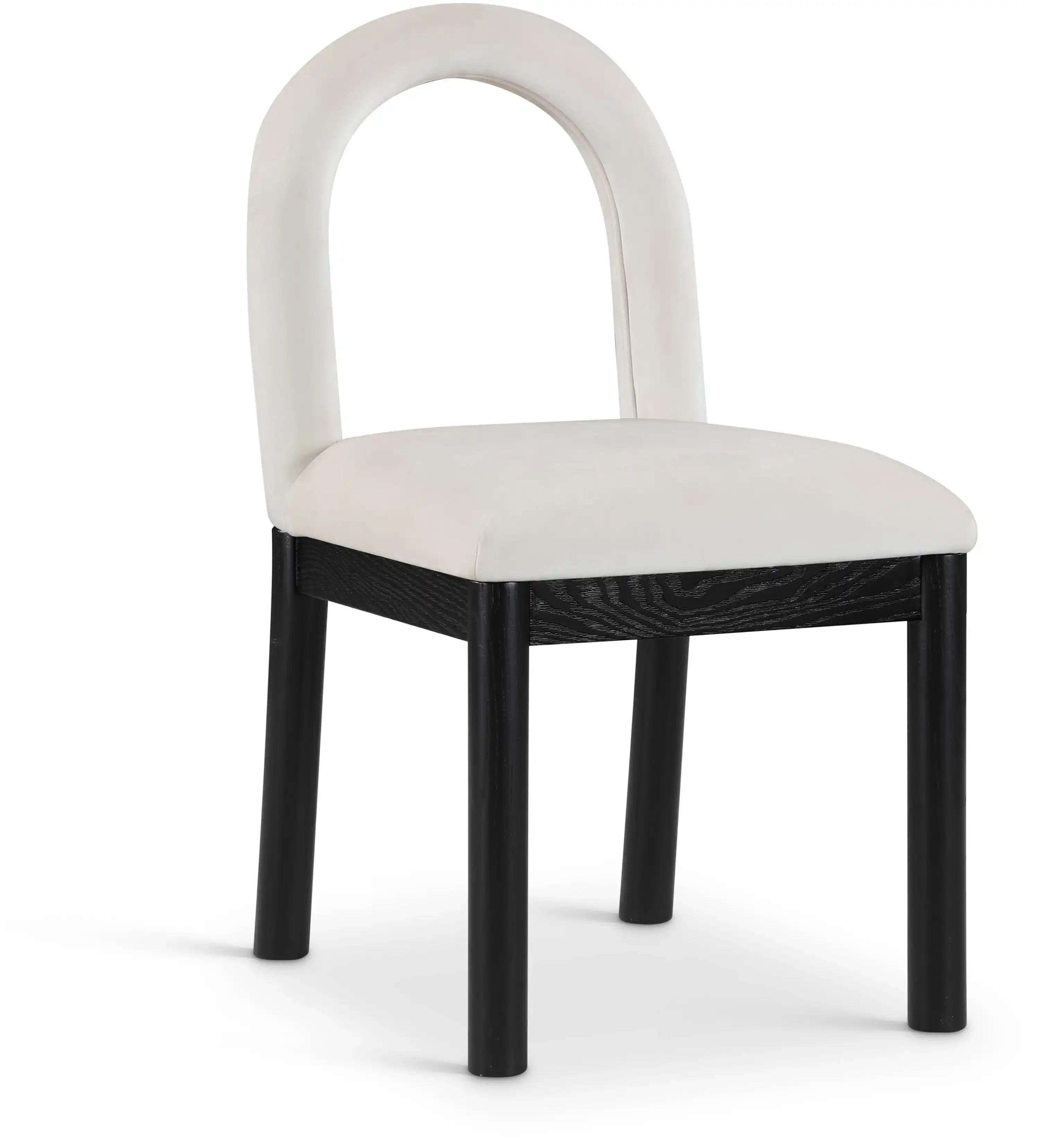 Conrad - Velvet Dining Chair With Black Legs - Best Buy Furniture