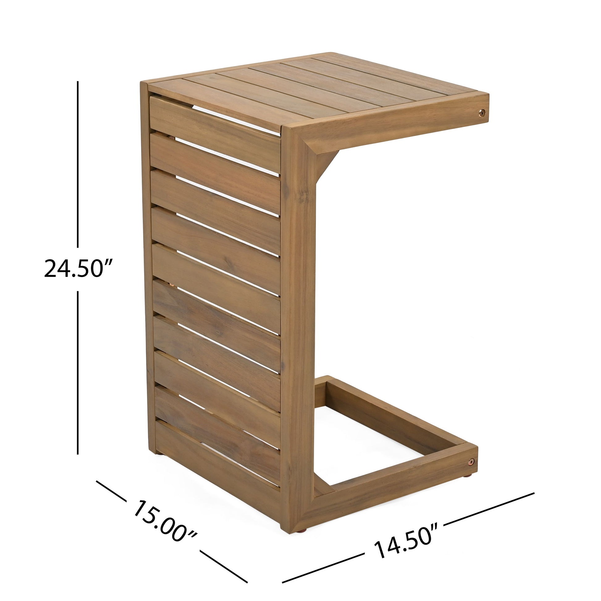 Aluminum Outdoor C - Shaped Side Table For Patio - Best Buy Furniture