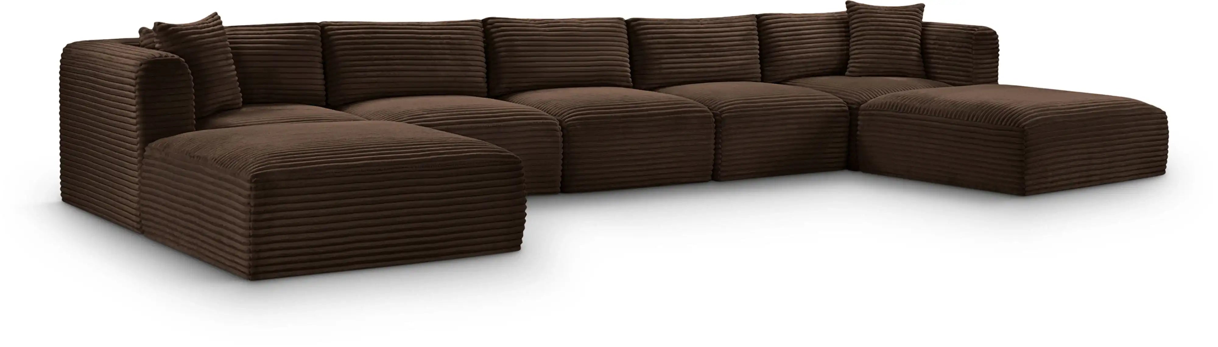Shaggy - 7 Piece Modular Sectional With 2 Ottomans - Best Buy Furniture