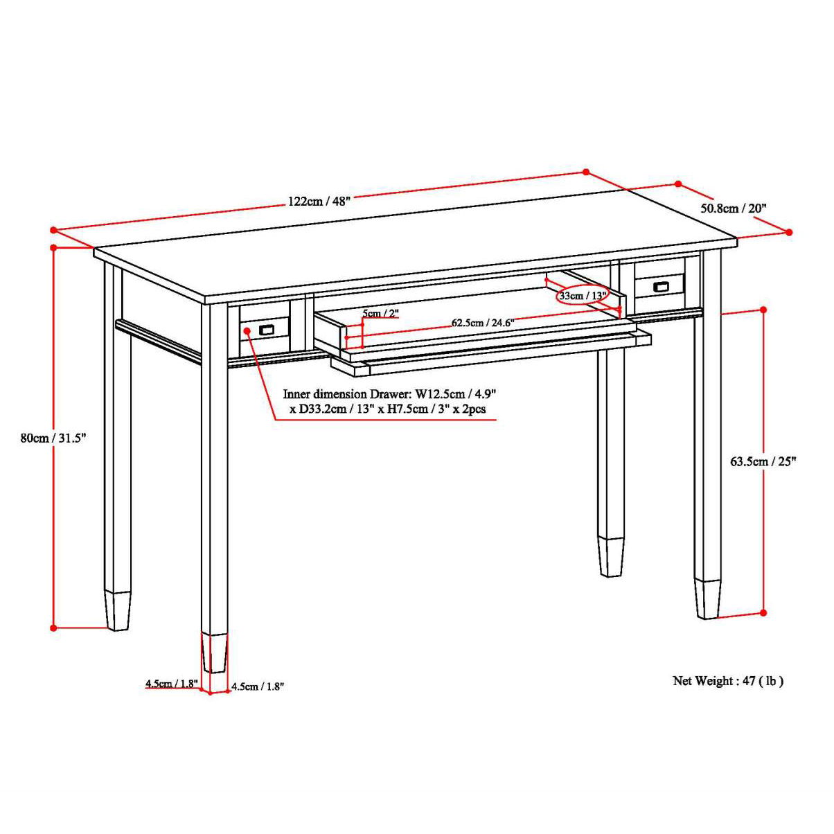 Warm Shaker - Handcrafted Desk - Best Buy Furniture