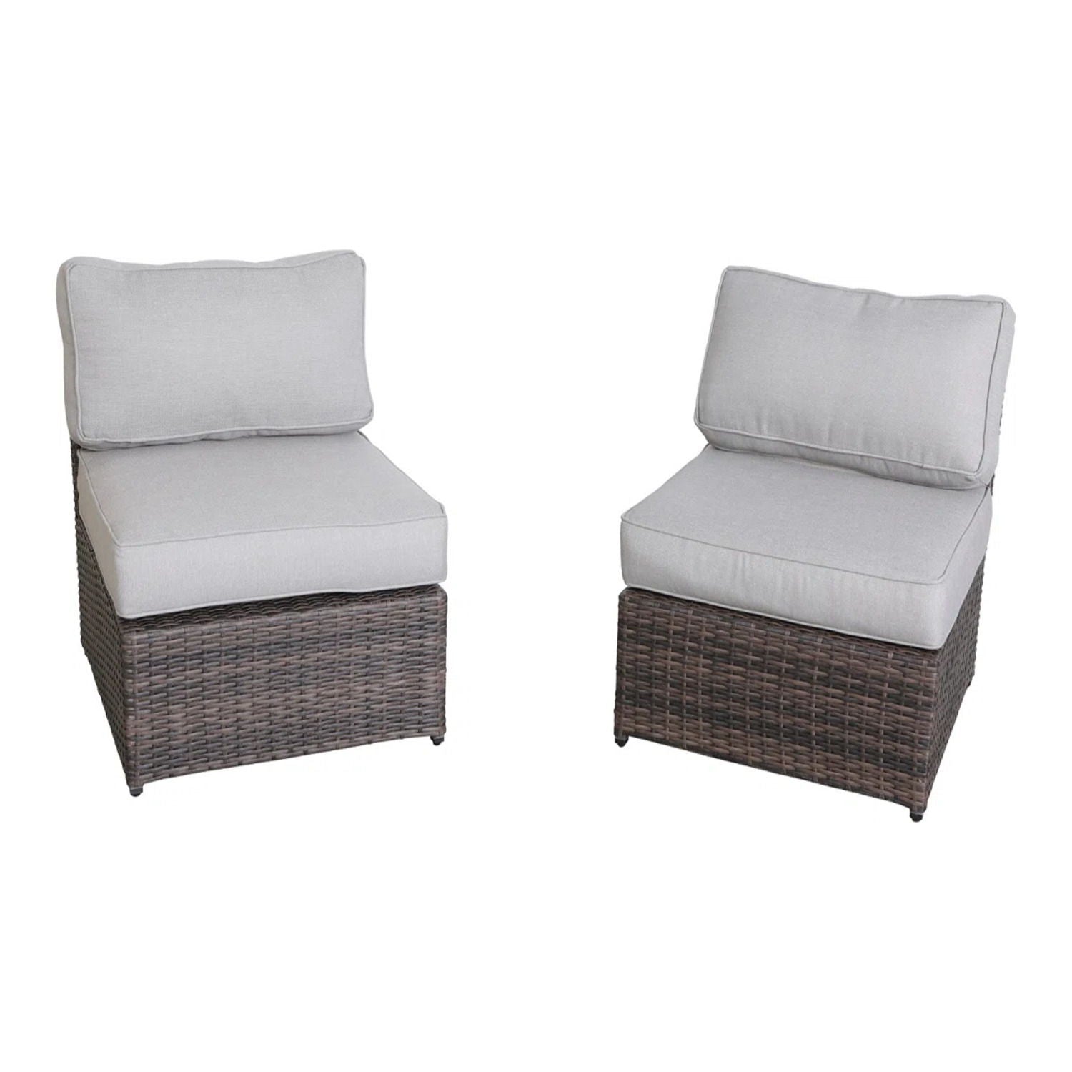 Outdoor Wicker Sectional With Weather Resistant Cushions And Table - Best Buy Furniture