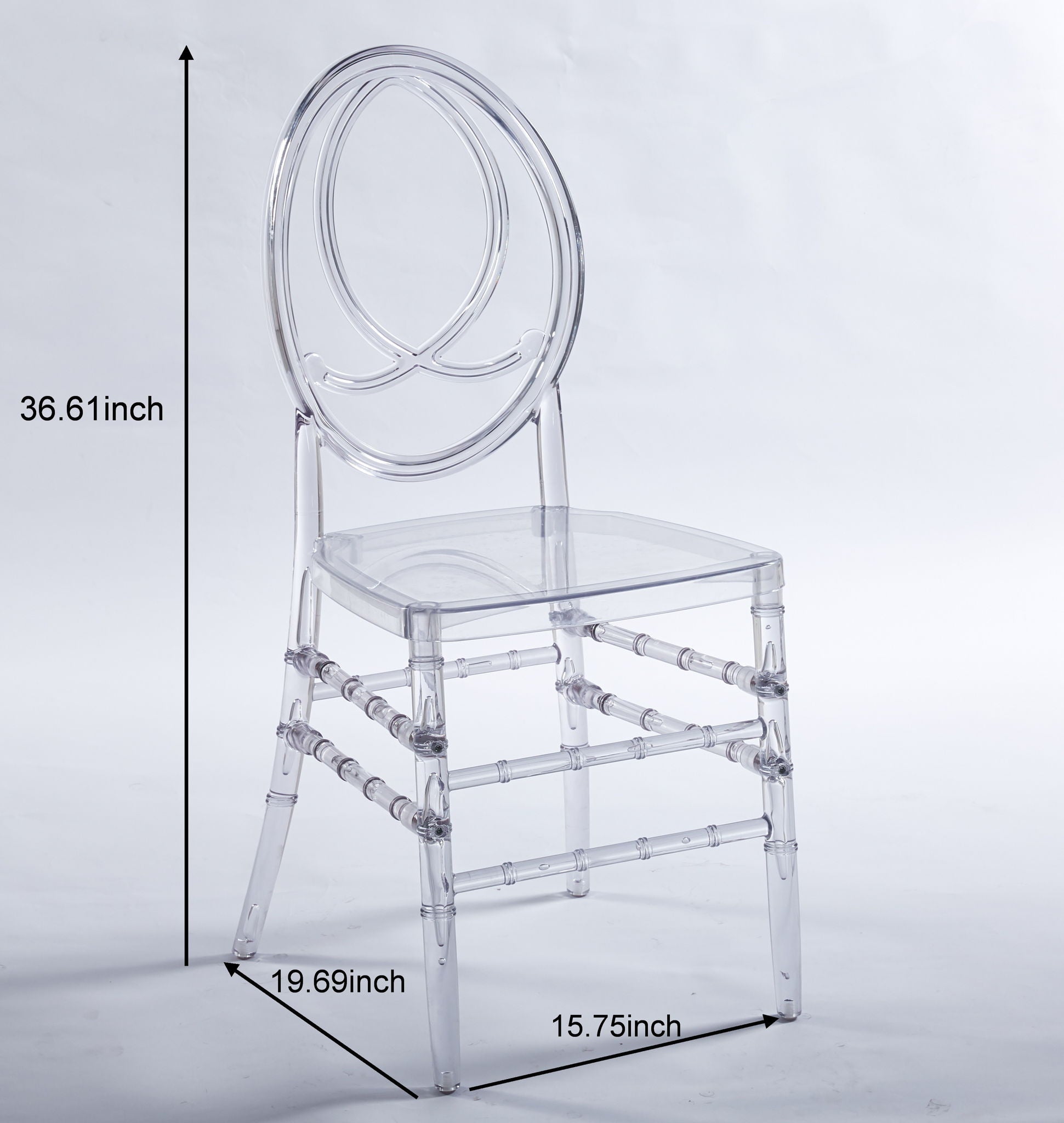 Dining Chair, Plastic Seat, Welding Chair (Set of 4) - Transparent - Best Buy Furniture