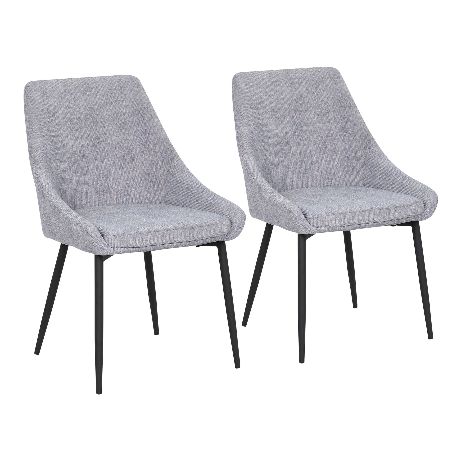 Diana - Contemporary Chair (Set of 2) - Black / Gray - Best Buy Furniture
