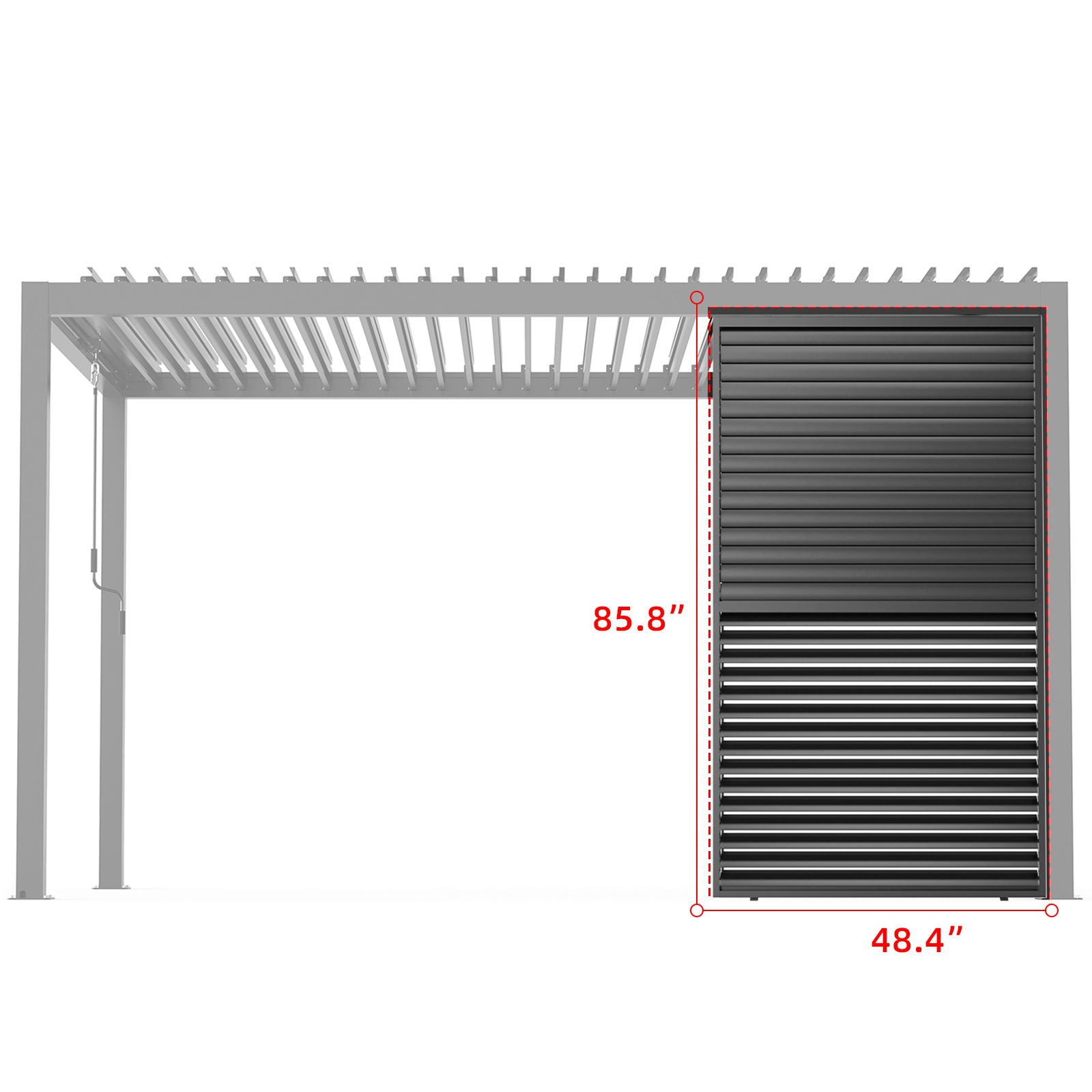 Louver Grille 1 / 3 13Ft Frame & Louvers - Black - Best Buy Furniture