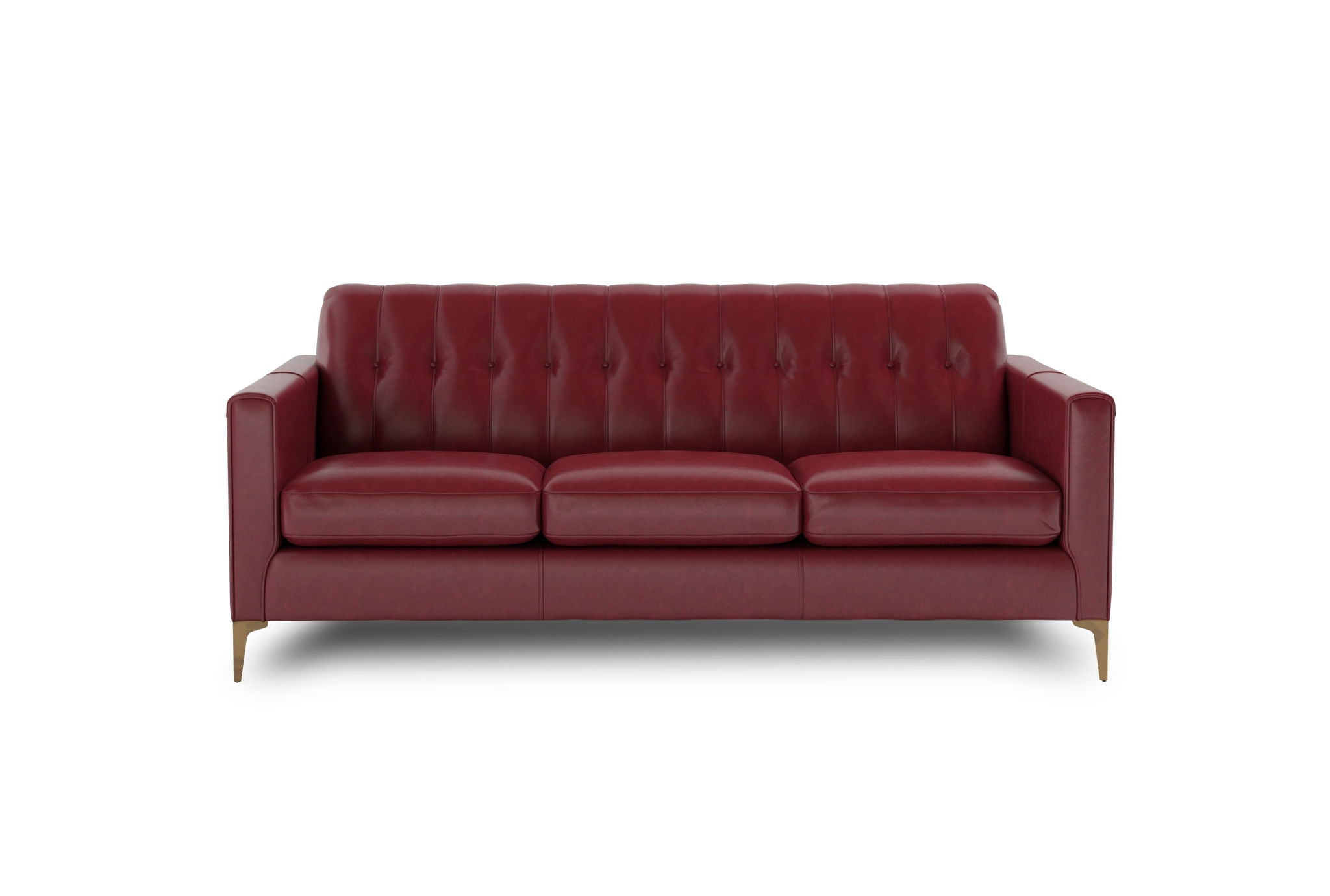 Mid-Century Tufted Leather Sofa - Best Buy Furniture