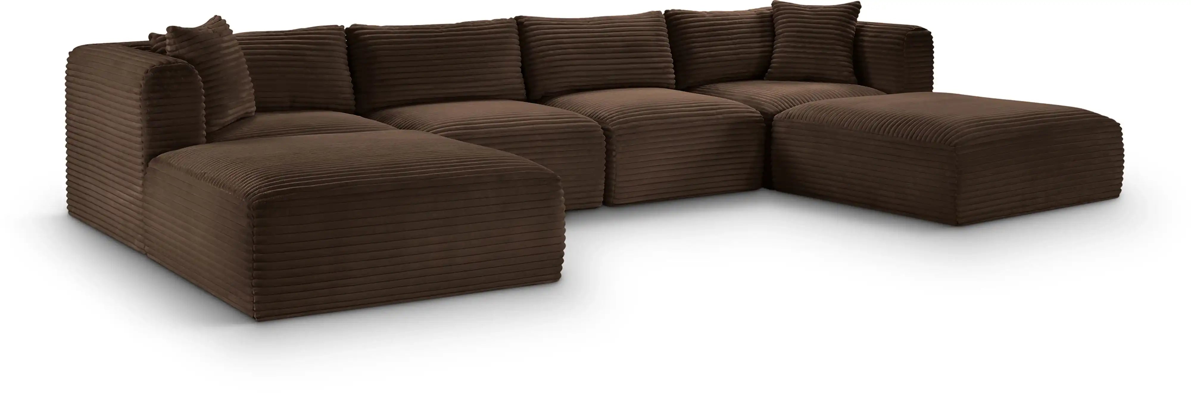 Shaggy - 6 Piece Modular Sectional With 2 Ottomans - Best Buy Furniture