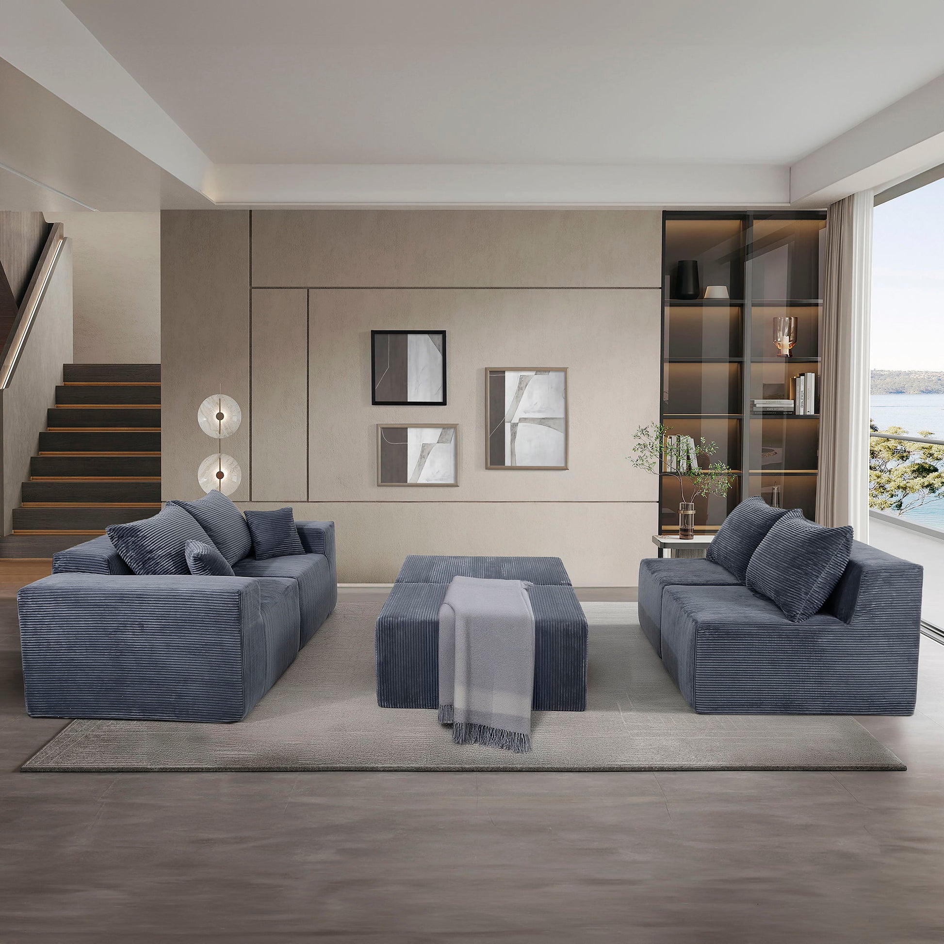 Modular Sectional Sofa, Convertible Couch With Chaise Corduroy - Best Buy Furniture