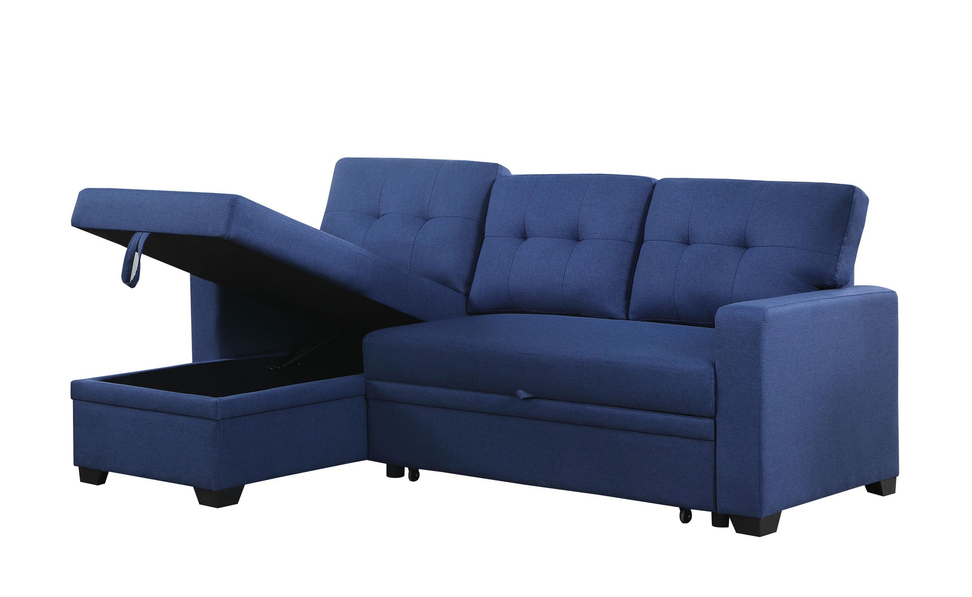 Upholstered Pull Out Sectional Sofa With Chaise - Best Buy Furniture