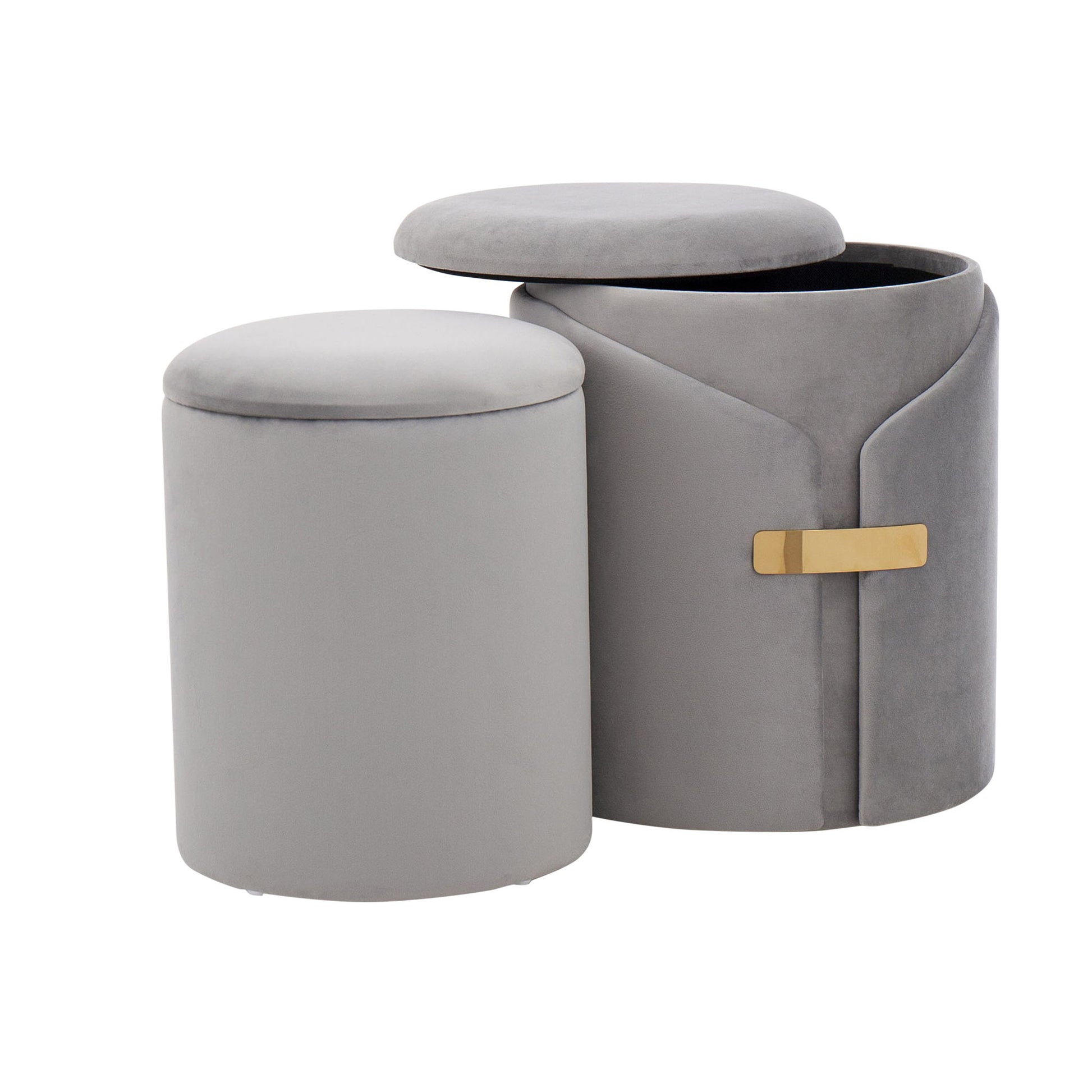 Dahlia - Contemporary / Glam Nesting Ottoman Set - Best Buy Furniture