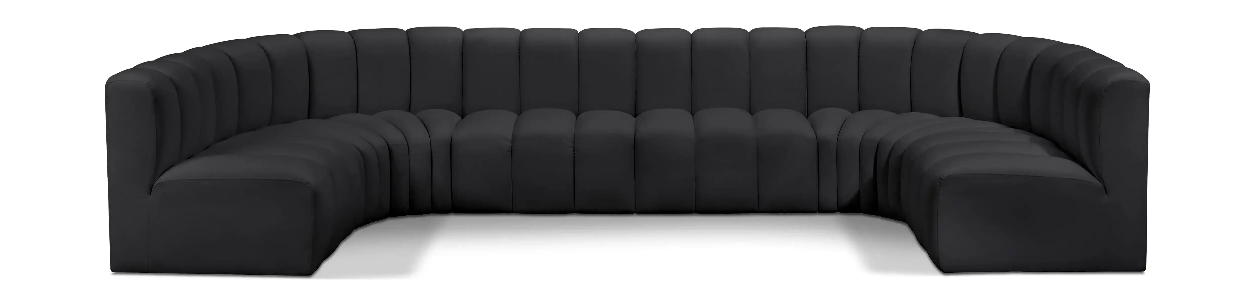 Arc - Faux Leather Modular U-Shaped Sectional - Best Buy Furniture