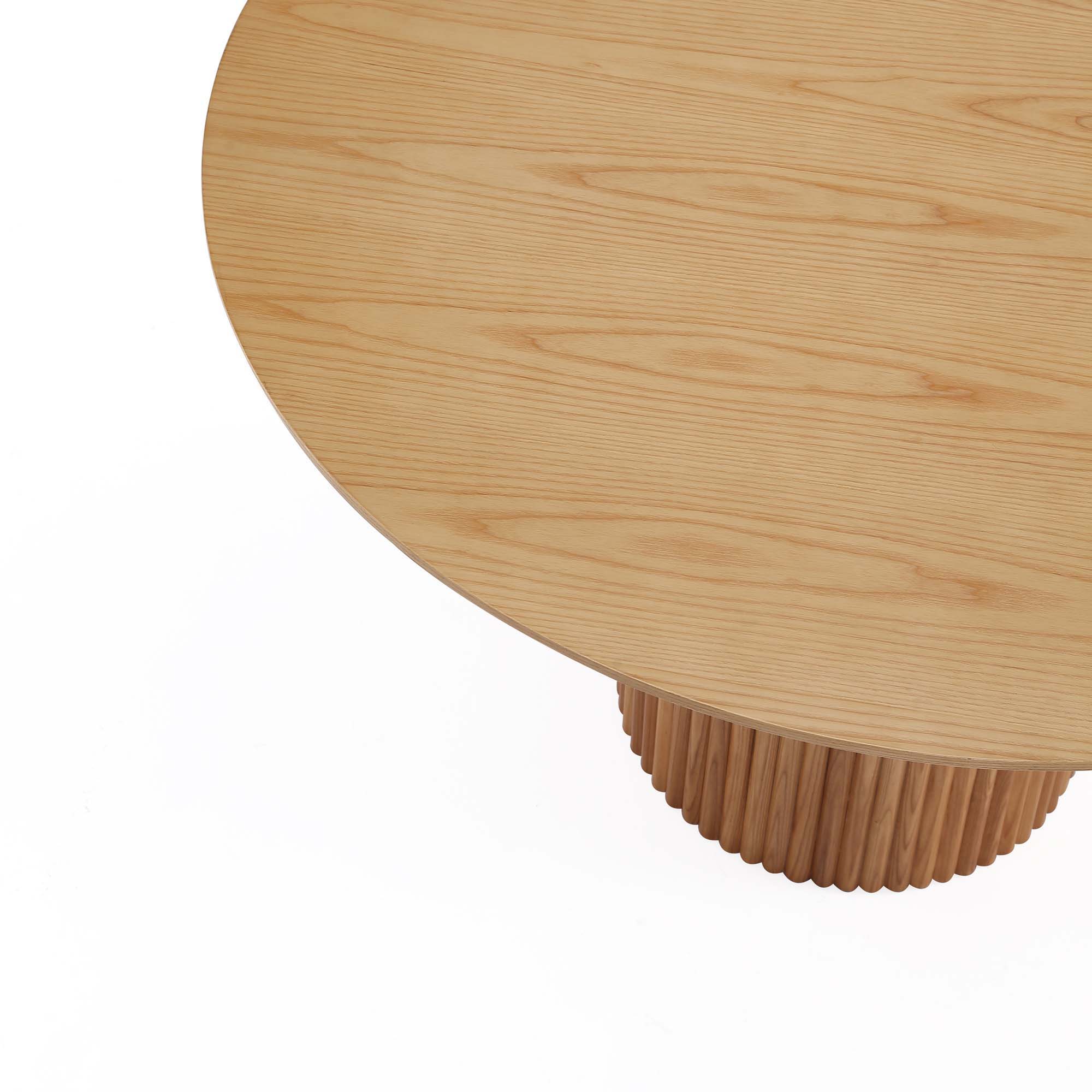 Hathaway - Round Dining Table With Ribbed Base