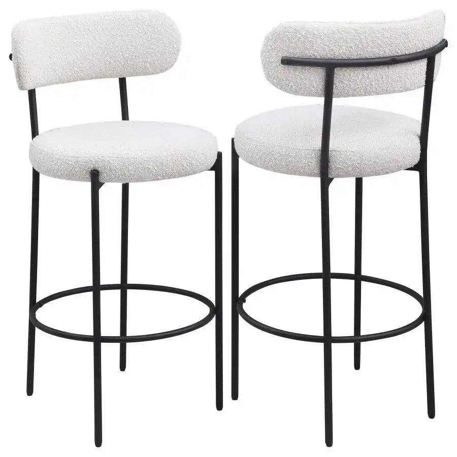 Viola - Boucle Upholstered Bar Stool (Set of 2) - Best Buy Furniture