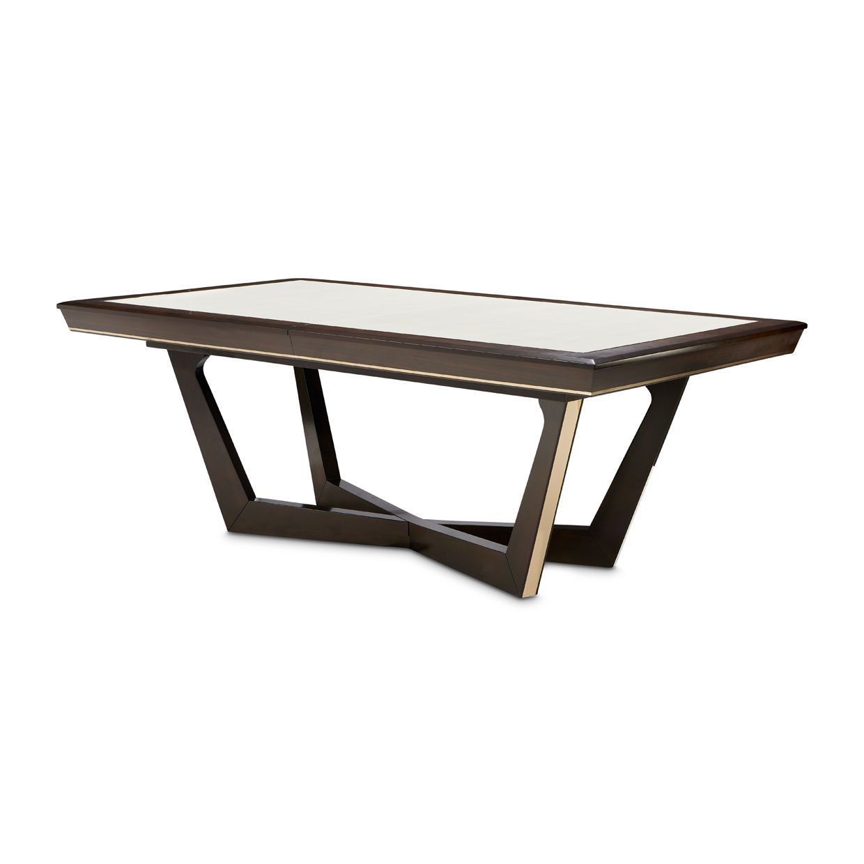 Belmont Place - Rectangular Dining Table - White / Dark Brown - Best Buy Furniture