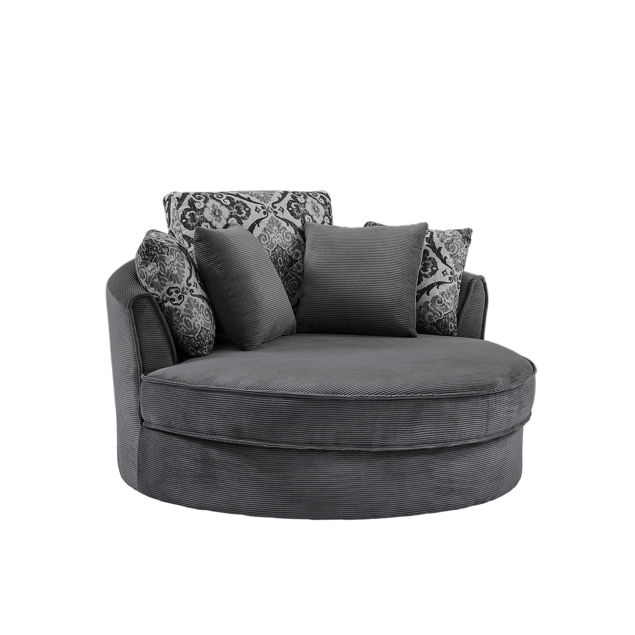 Swivel Accent Barrel Chair With 5 Movable Pillow 360 Degree Swivel Round Sofa Chair For Living Room, Bedroom, Hotel - Best Buy Furniture