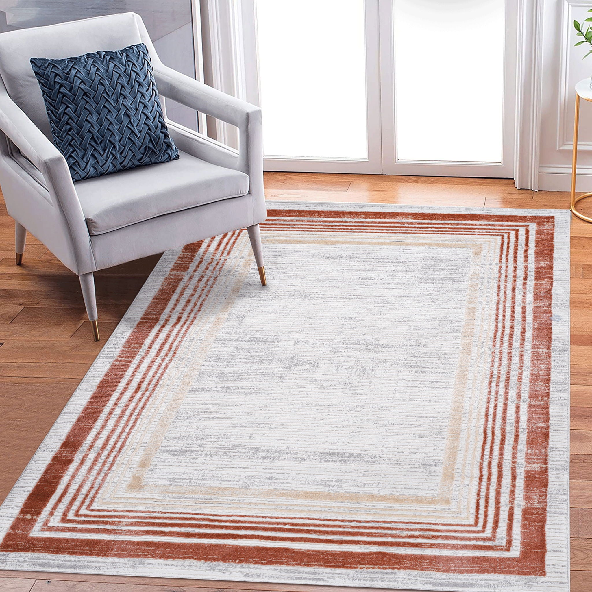 Marfi - Bordered Area Rug - Best Buy Furniture