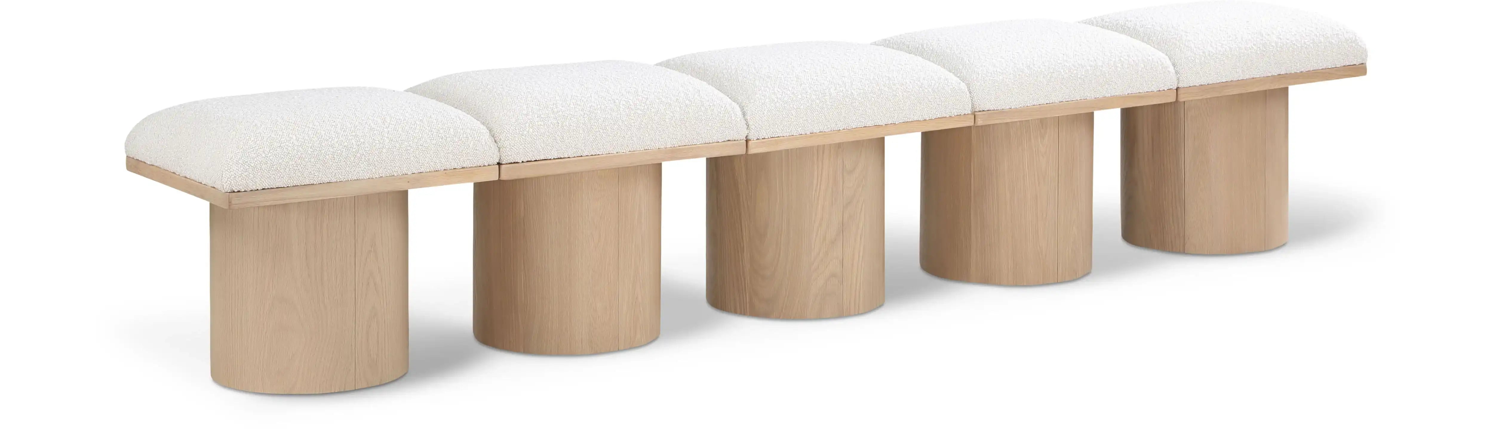 Pavilion - 5 Piece Modular Bench With Natural Base - Best Buy Furniture