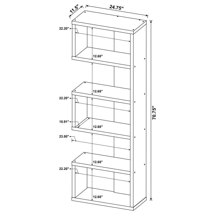 Joey - 5-tier Alternating Boxes Design Bookcase - Best Buy Furniture