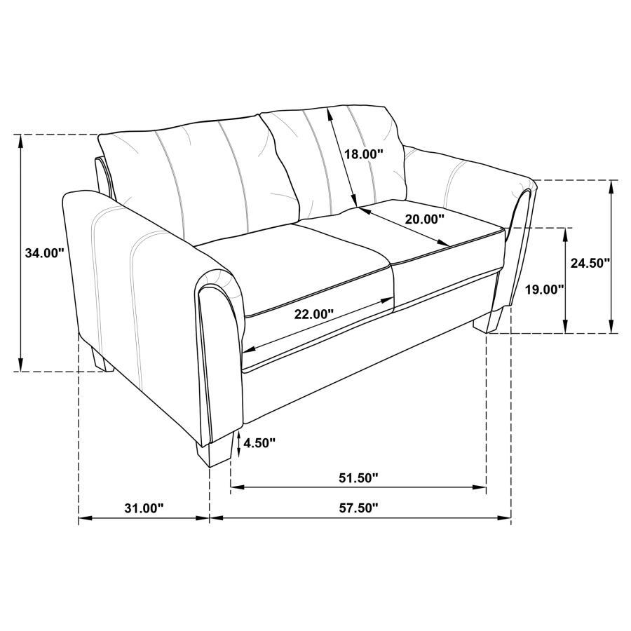 Davis - Upholstered Rolled Arm Sofa - Best Buy Furniture