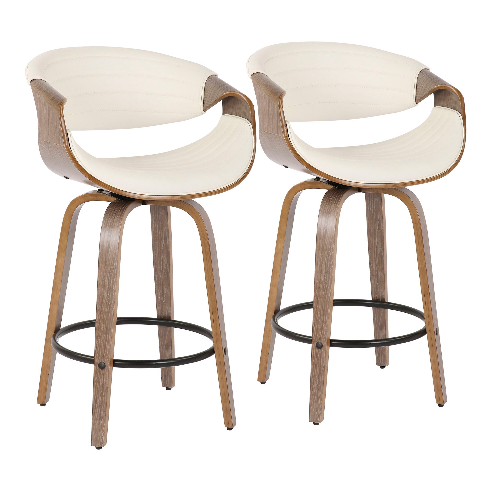 Symphony - Mid Century Modern Counter Stool (Set of 2) - Best Buy Furniture