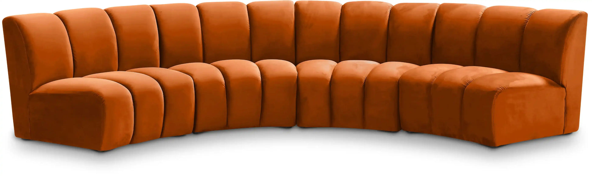 Infinity - 4 Piece Velvet Modular Sectional - Best Buy Furniture