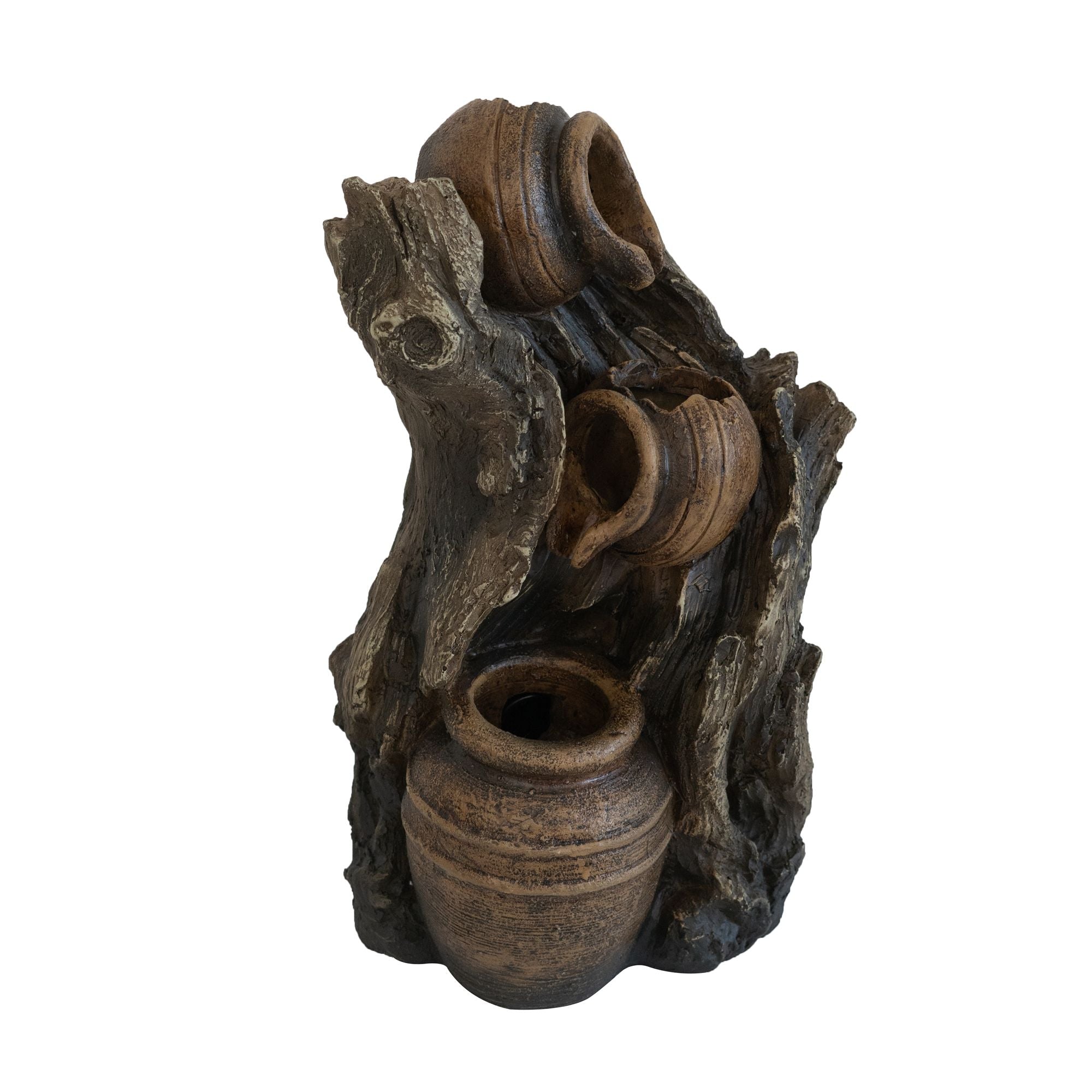 Decorative 3 Tier Water Fountain With Pot Design - Brown - Best Buy Furniture