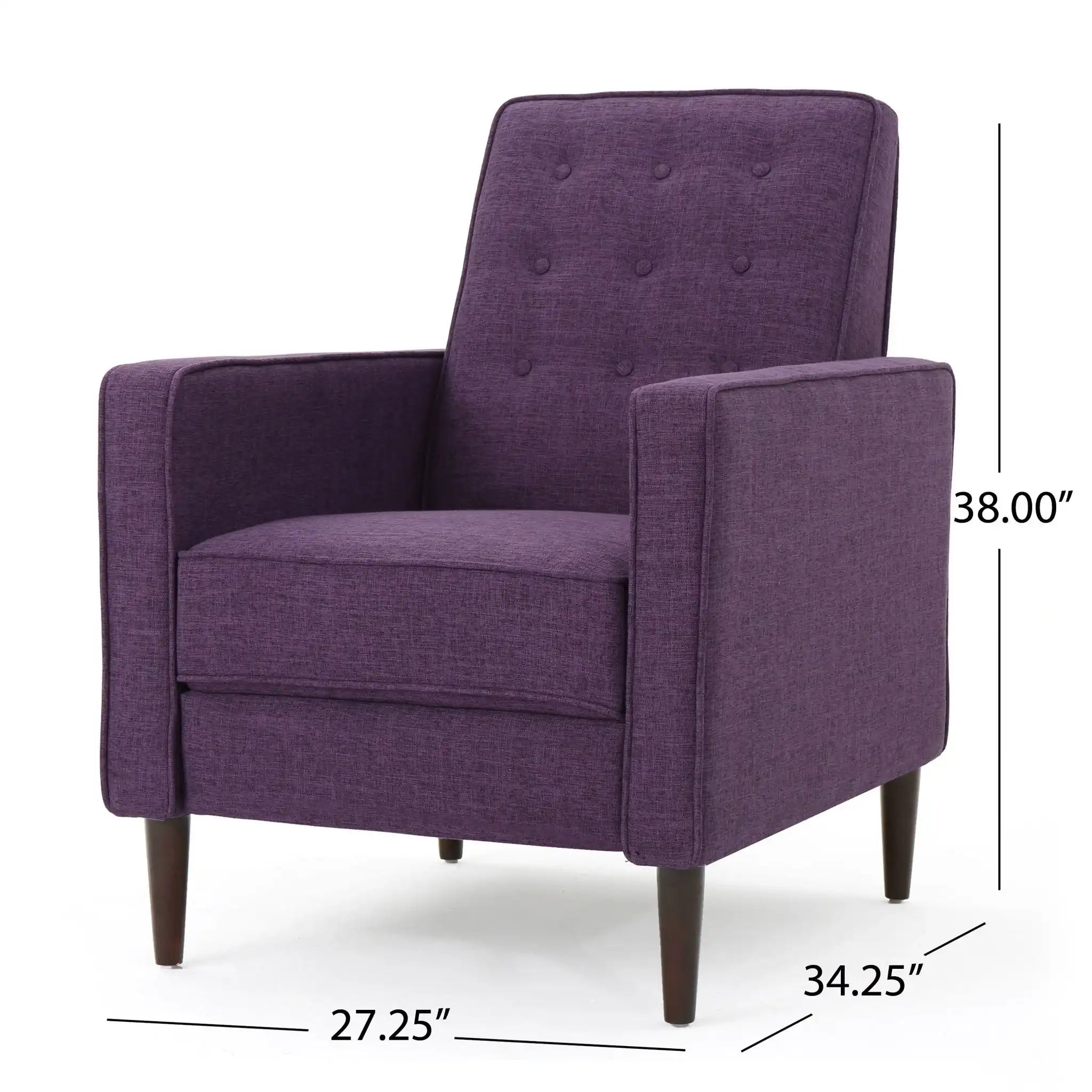 Mid-Century Modern Recliner With Button Tufted Waffle Stitch - Best Buy Furniture