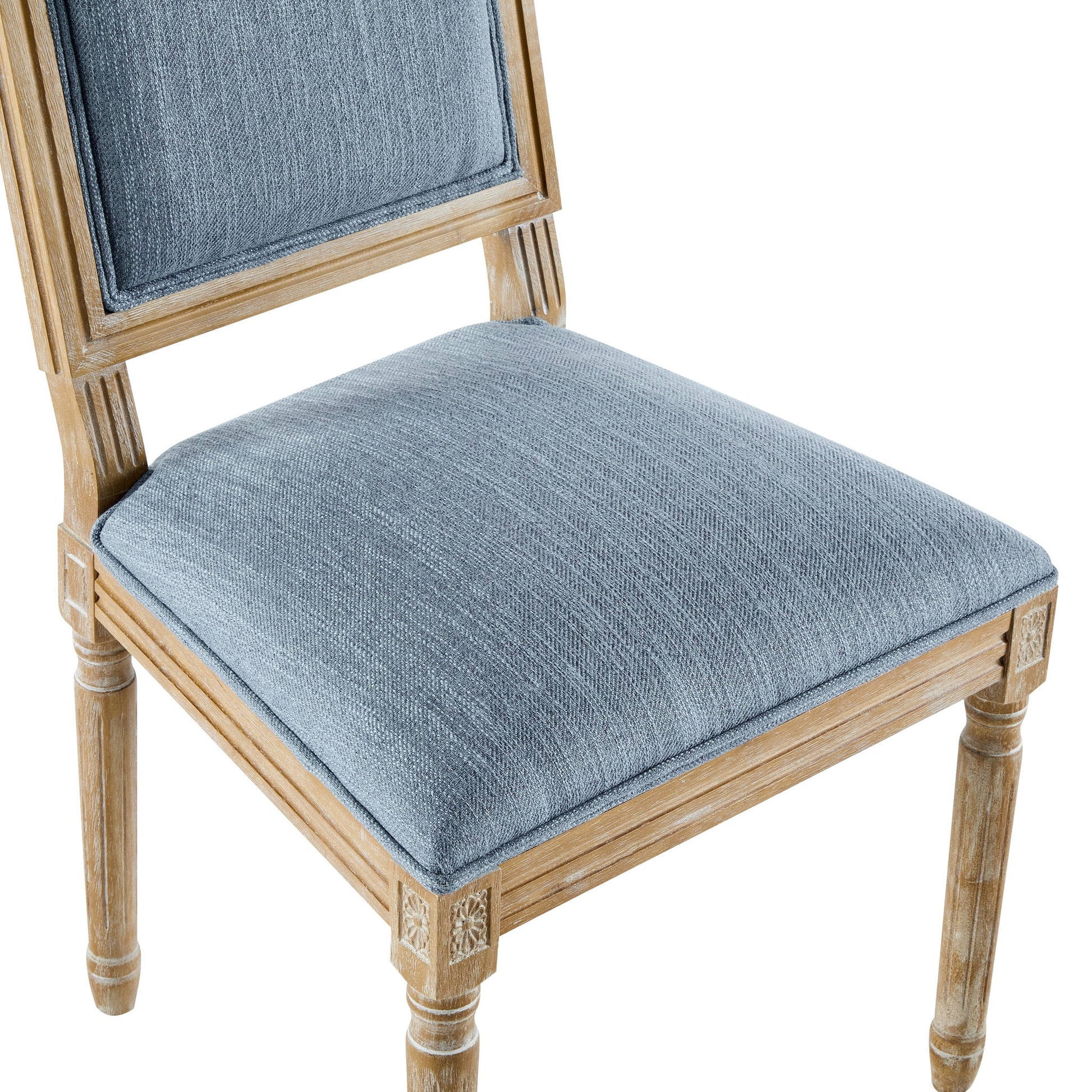 French Country Style Dining Chair With Upholstered Seating And Fluted Legs - Best Buy Furniture