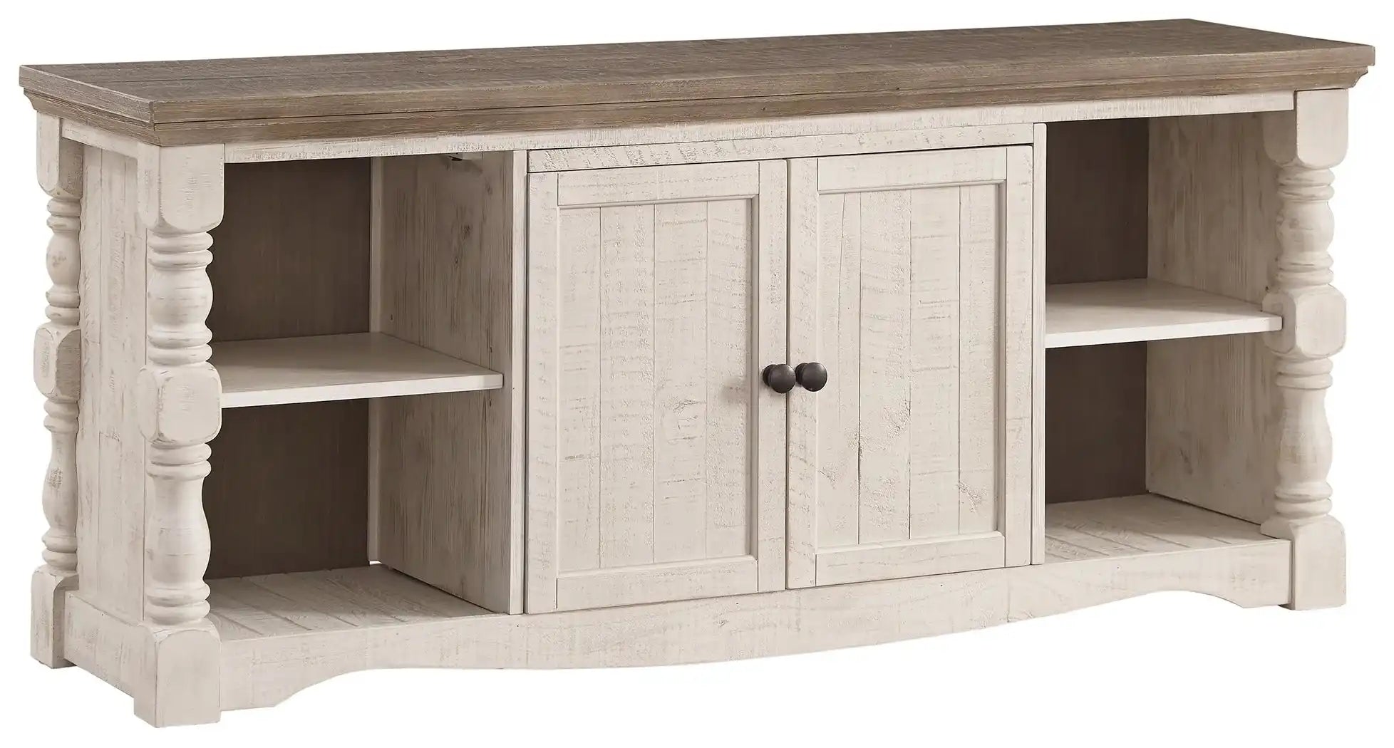 Havalance - Extra Large TV Stand - 2 Doors - Brown / Beige - Best Buy Furniture