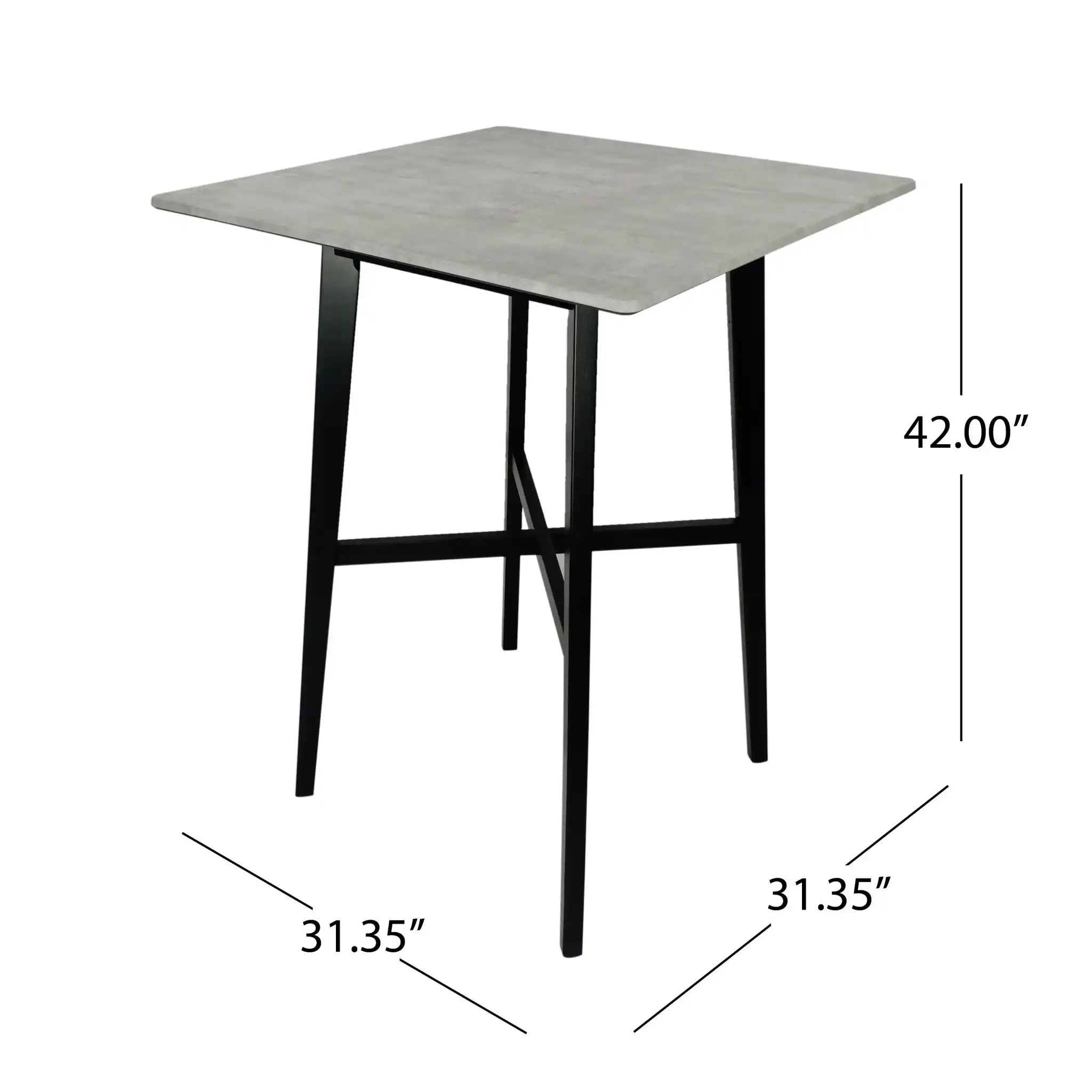 Modern Bar Height Dining Table, Rubberwood Legs And Laminate Table Top - Best Buy Furniture