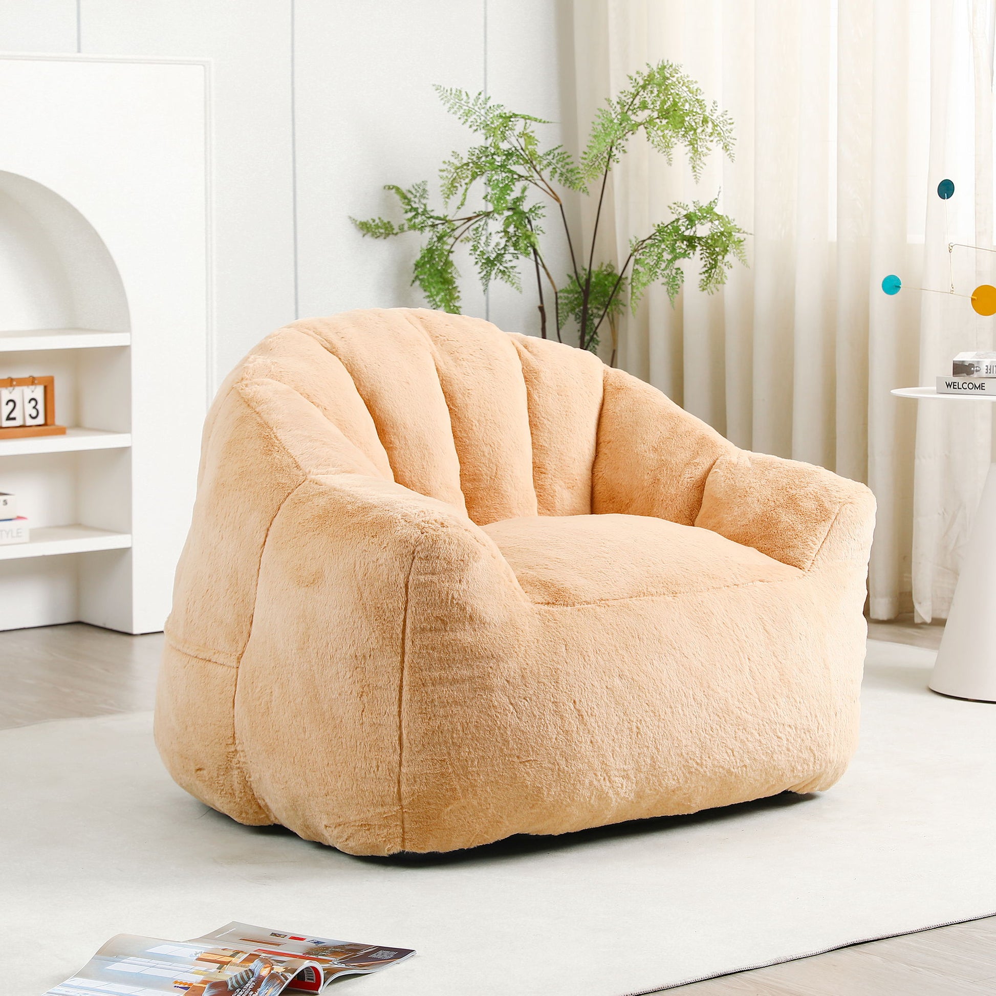 Beanbag Chair, Beanbag Sofa Chair With Armrests Stuffed High Density Foam - Best Buy Furniture