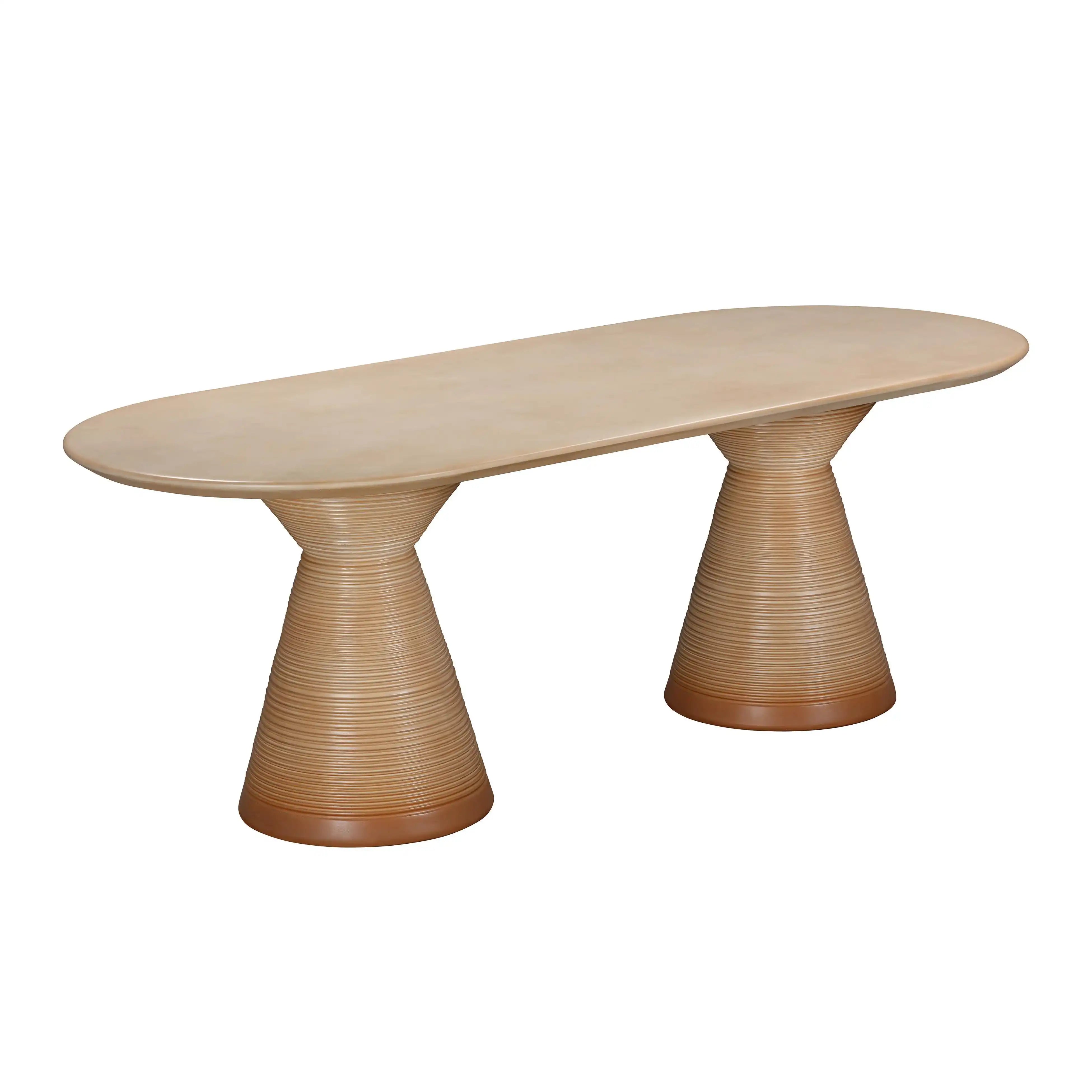 Fassa - Oval Indoor / Outdoor Dining Table - Terracotta - Best Buy Furniture