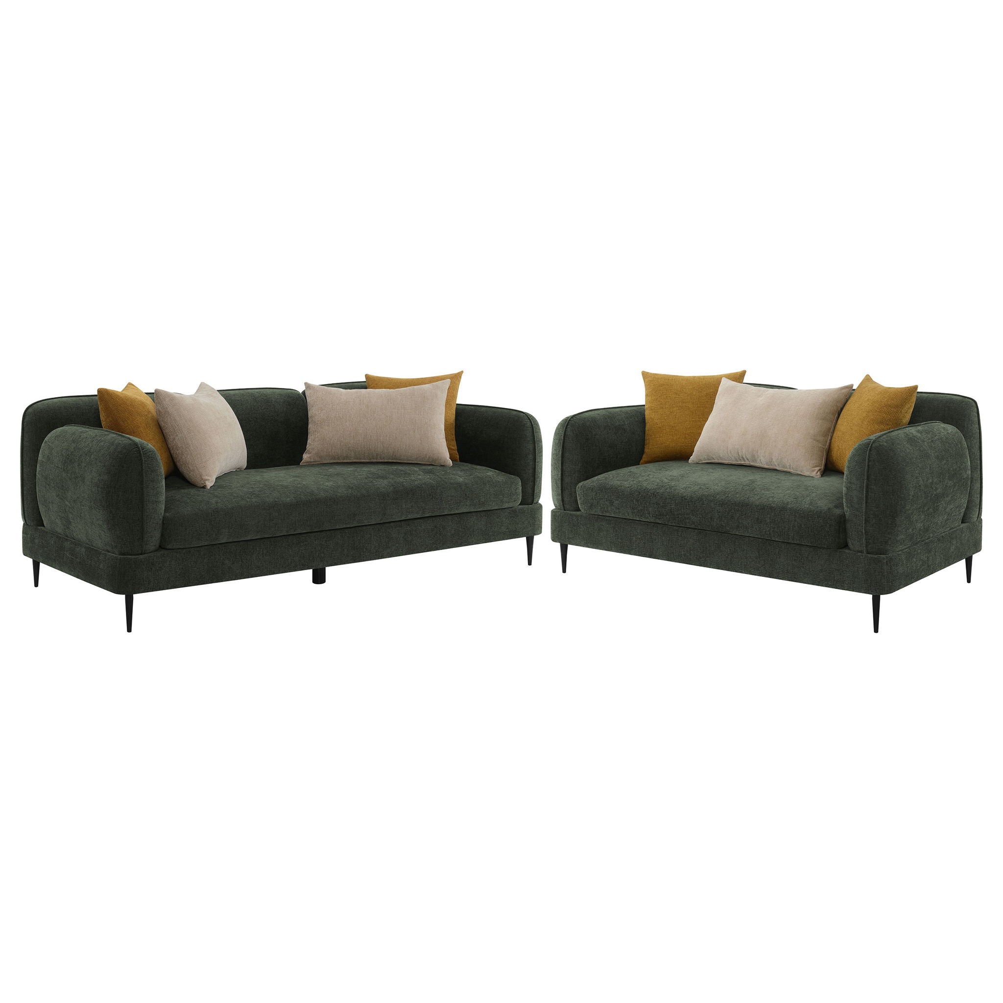 Jade - 2 Piece Chenille Upholstered Sofa Set - Best Buy Furniture
