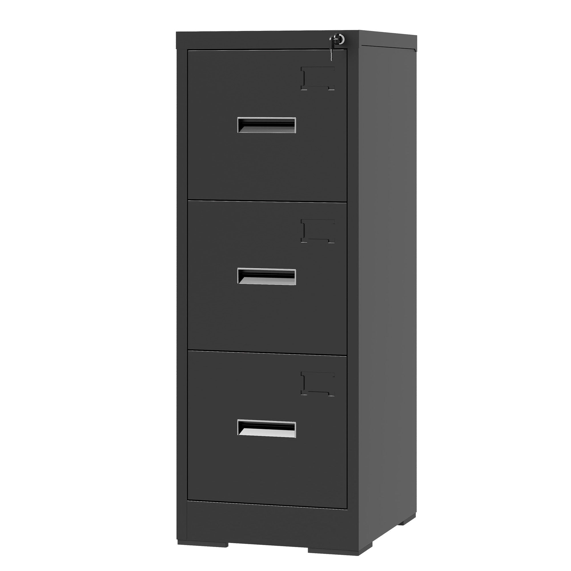 Modern Drawer Metal Vertical File Cabinet With Lock And Card Slot For Office - Best Buy Furniture