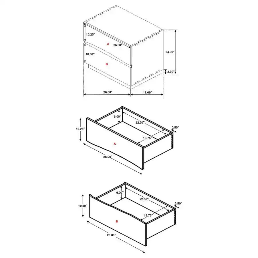 Winslow - 2-Drawer Nightstand - Smokey Walnut - Best Buy Furniture