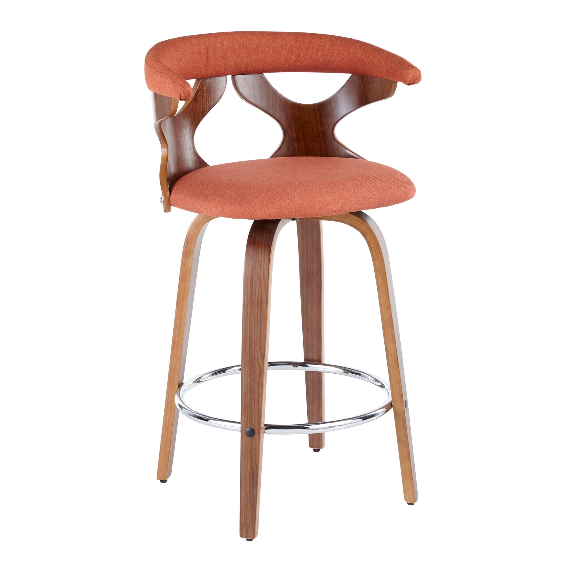 Gardenia - Mid Century Modern Fixed Height Counter Stool With Swivel (Set of 2) - Best Buy Furniture
