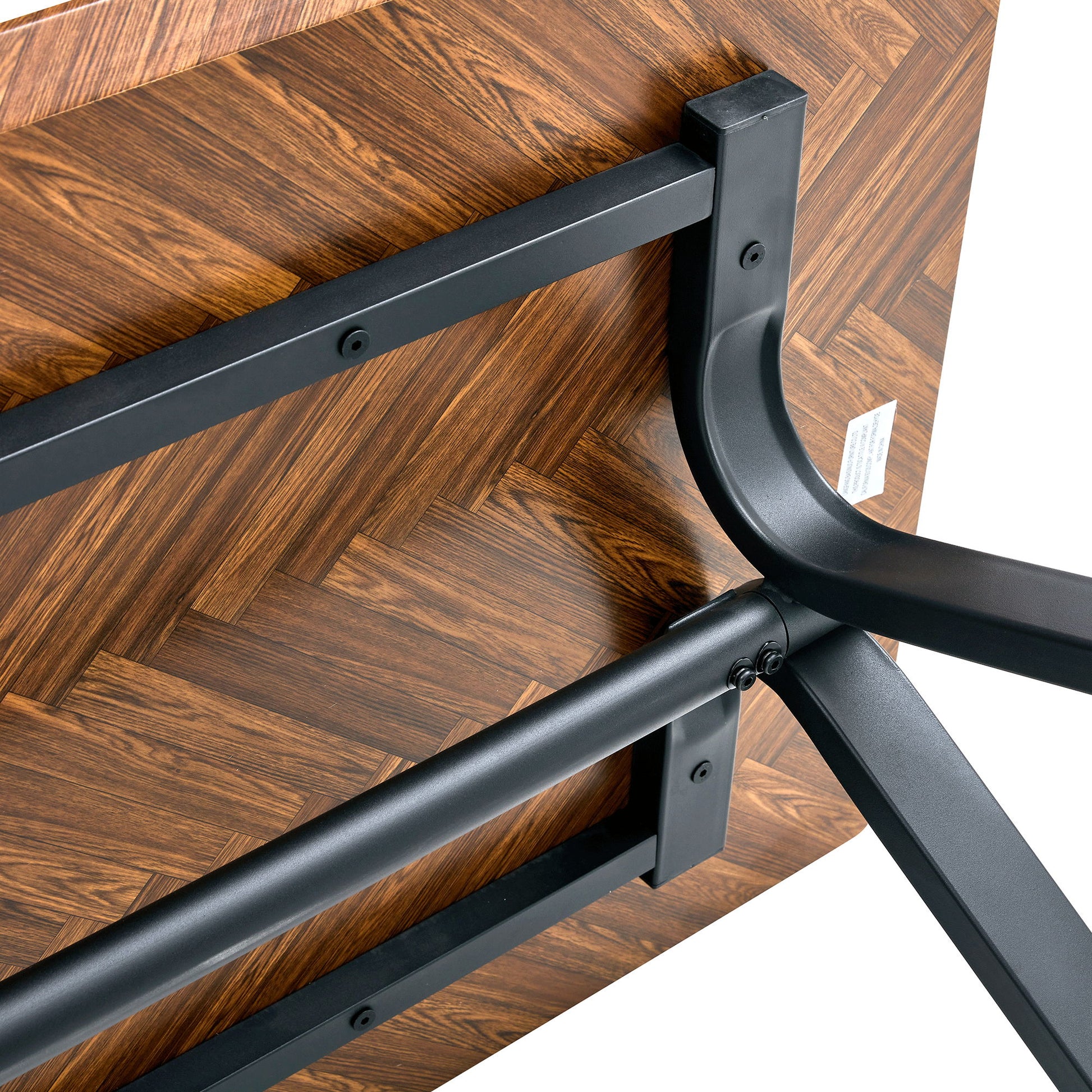 Herringbone Pattern Dining Table A Perfect Match For Modern Minimalist And Industrial Home Styles - Walnut - Best Buy Furniture