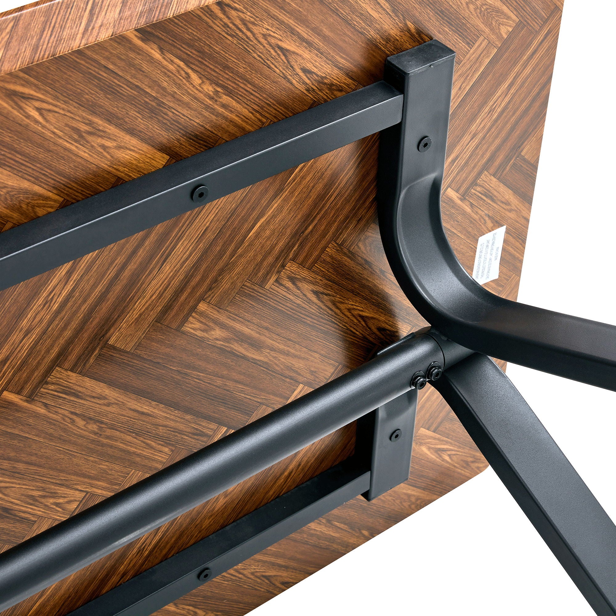 Herringbone Pattern Dining Table A Perfect Match For Modern Minimalist And Industrial Home Styles - Walnut - Best Buy Furniture