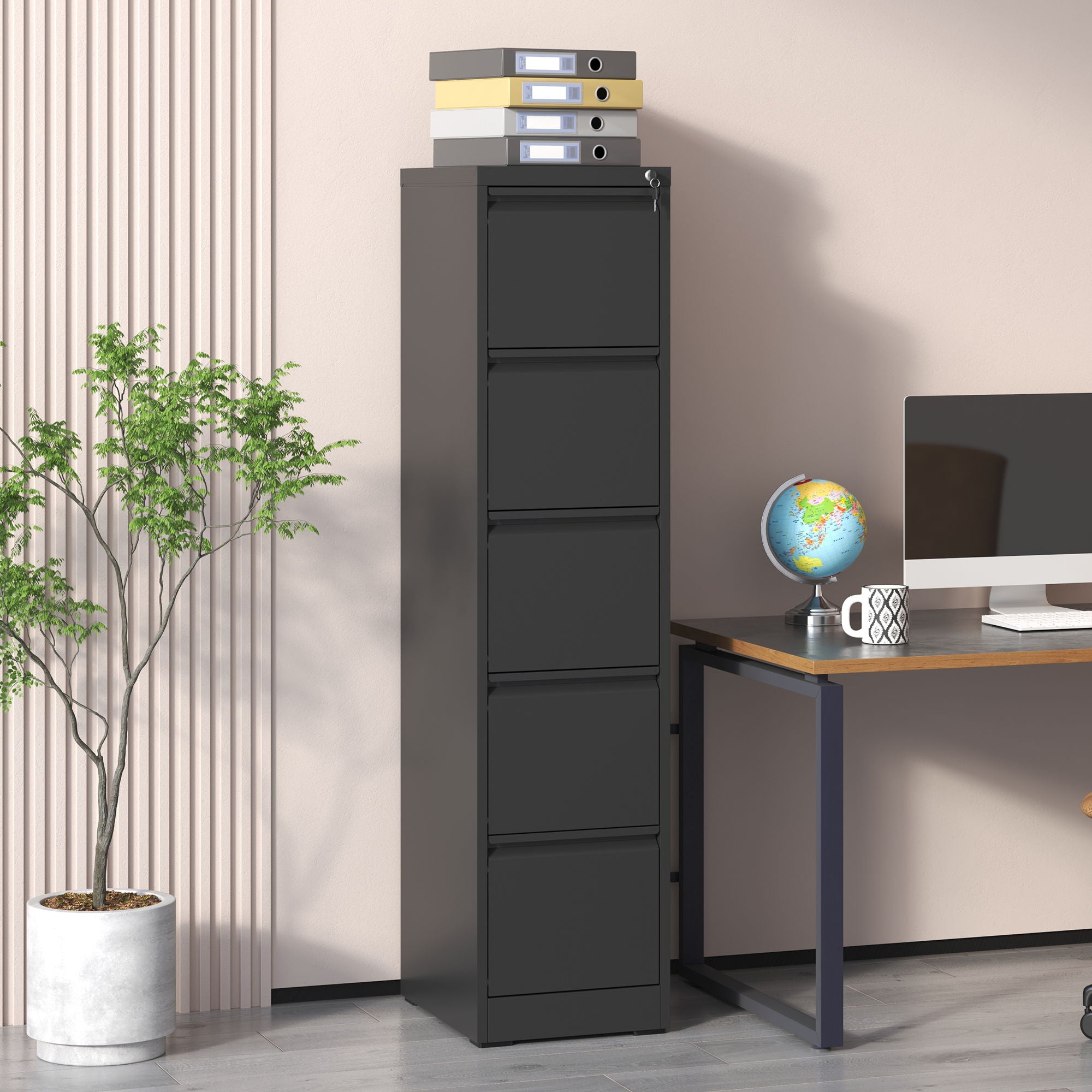 Steel Drawer Vertical File Cabinet With Lock For A4 Legal / Letter Size - Best Buy Furniture