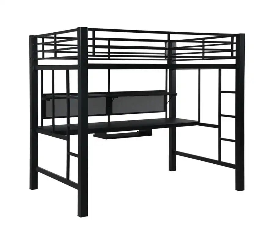 Avalon - Full Workstation Loft Bed - Black - Best Buy Furniture